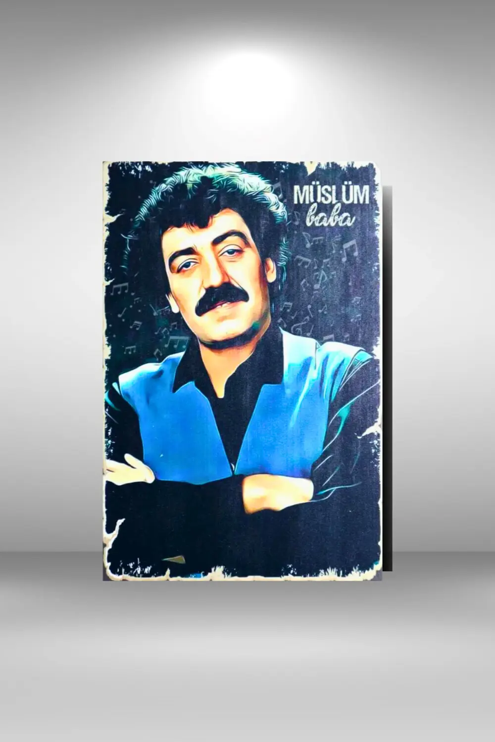 Üçlü Set Ahşap Poster "Müslüm Gürses" "Müslüm Gürses Baba" "Müslü