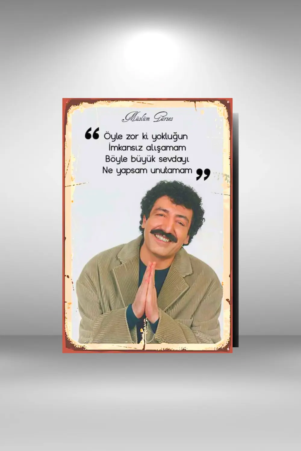 Üçlü Set Ahşap Poster "Müslüm Gürses" "Müslüm Gürses Baba" "Müslü