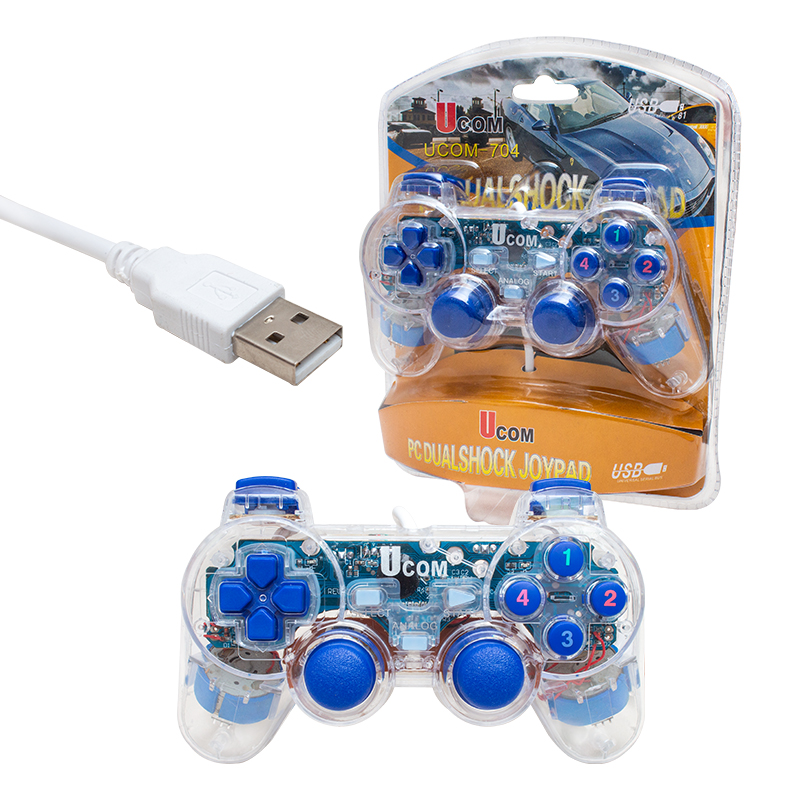 UCOM-704 DOUBLE SHOCK ŞEFFAF JOYPAD OYUN KOLU (4741)