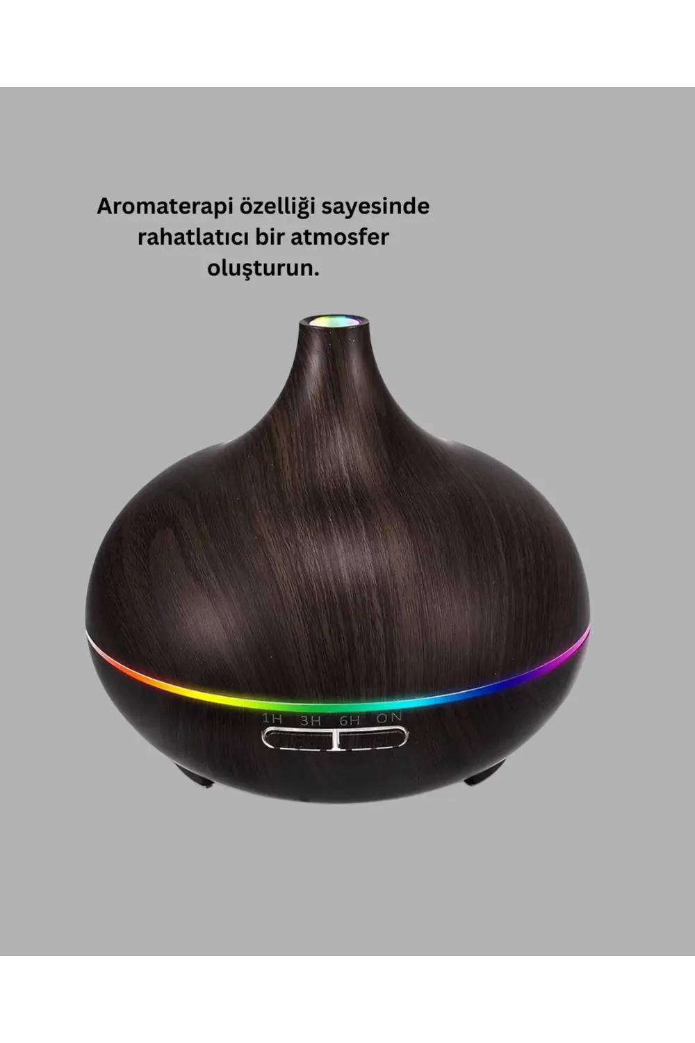 Uçucu Yağ Uyumlu Renkli LED Işıklı Nemlendirici