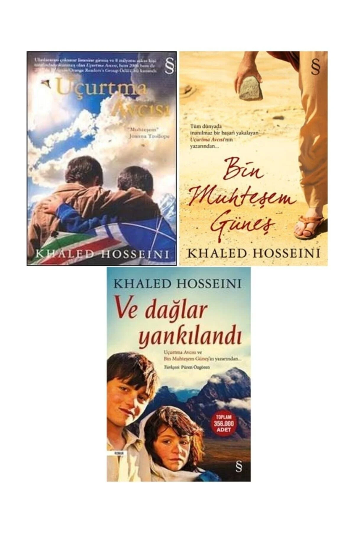 Uçurtma Avcısı- Bin Muhteşem Güneş- Ve Dağlar Yankılandı / Khaled Hosseini Seti