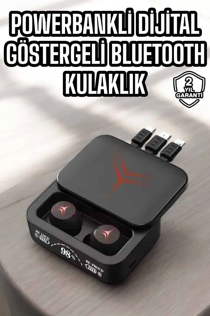 Ucuz ve Kaliteli Bluetooth Kulaklık TWS - Powerbank Özellikli Yüksek Ses Kalitesi ve Çoklu Şarj Girişi