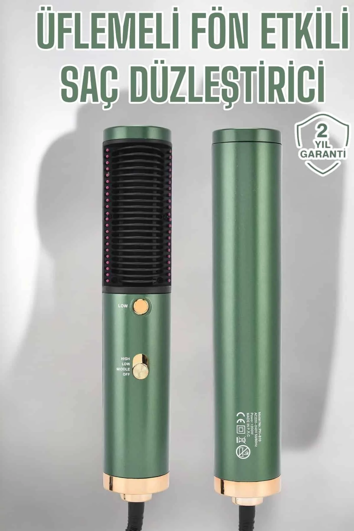 Üflemeli Fön Tarak Düzleştirici Seramik Kaplama Elektriklenme Kar