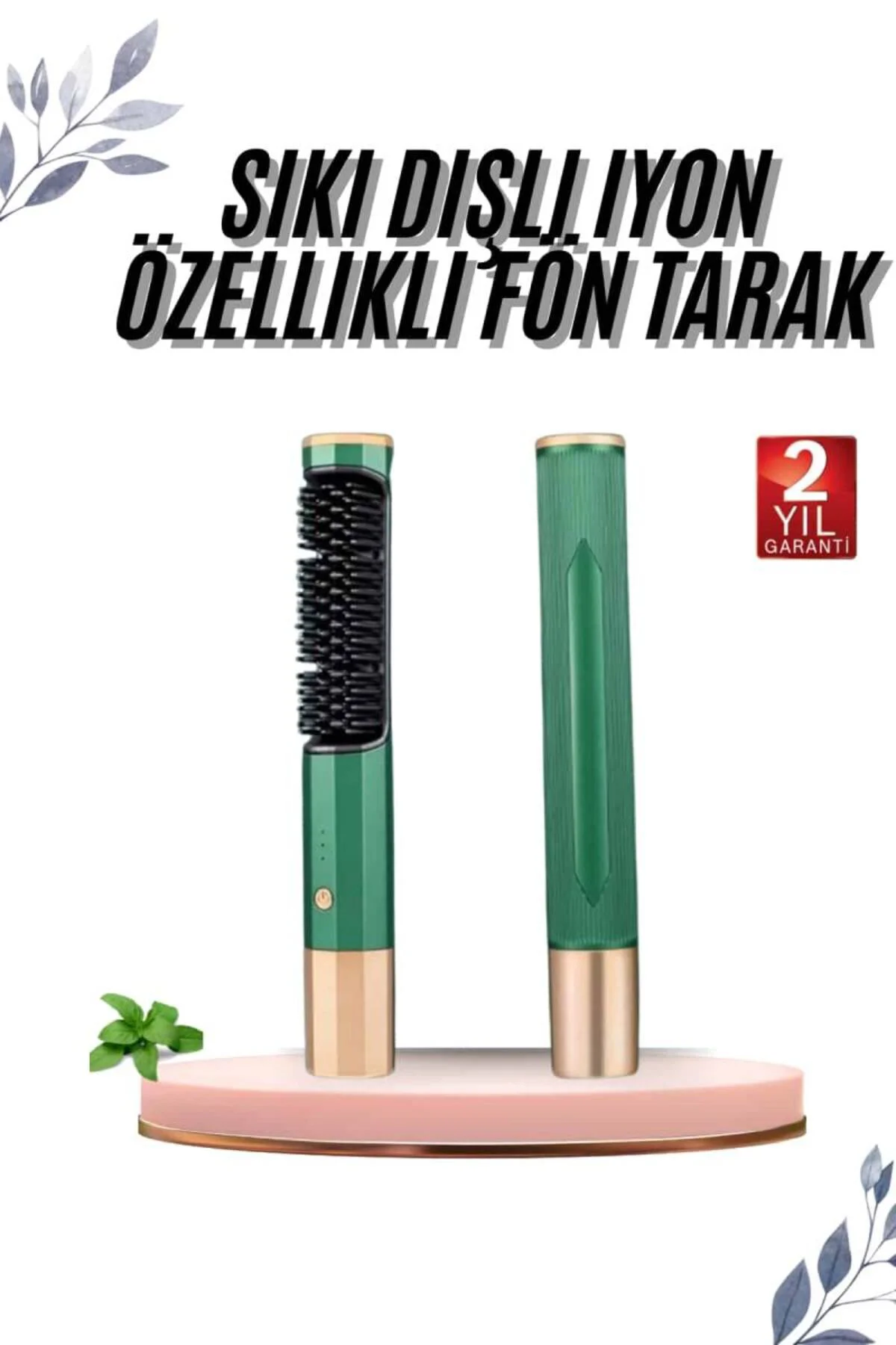 Üflemeli Saç Düzleştirici Fön Tarak Yüksek Isı Ayarlı İyon Özelli