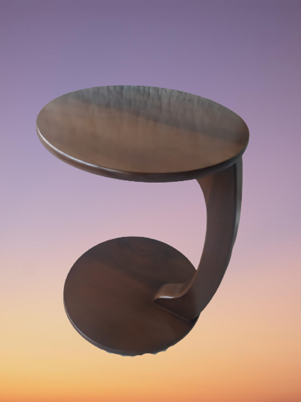 UFO C ST Sehpa 18439 MDF Ceviz Lake Boya Tekerlekli Kanepede Otur