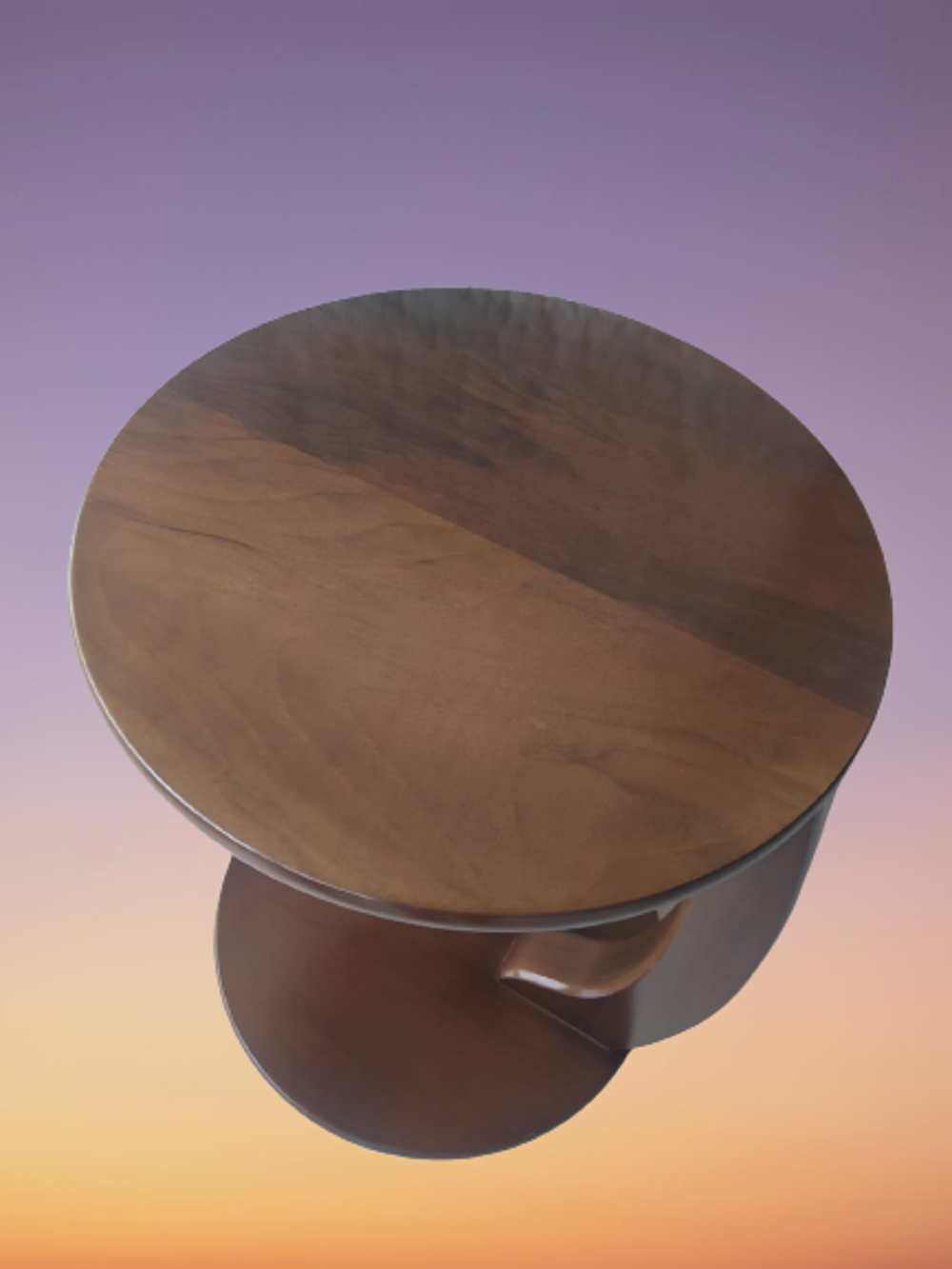 UFO C ST Sehpa 18439 MDF Ceviz Lake Boya Tekerlekli Kanepede Otur