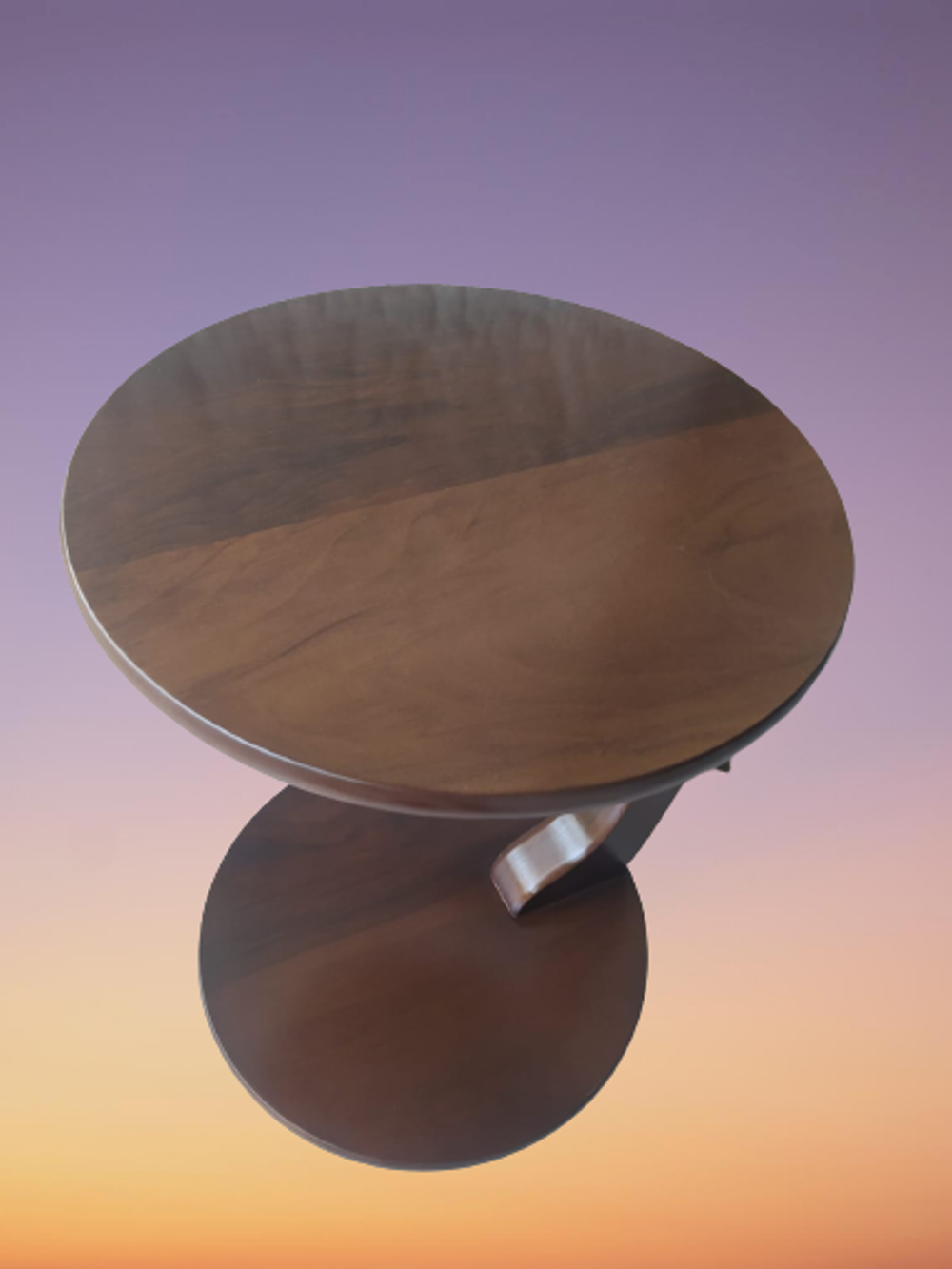 UFO C ST Sehpa 18439 MDF Ceviz Lake Boya Tekerlekli Kanepede Otur