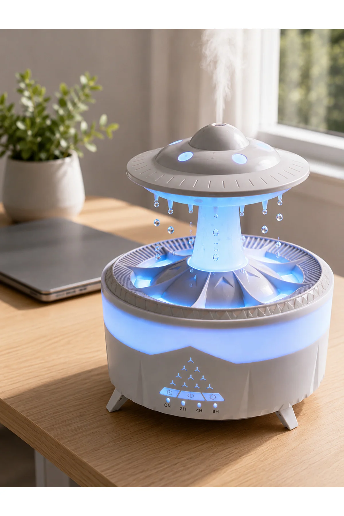 UFO Yağmur Efektli Hava Nemlendirici 350 ML RGB Işıklı Uzaktan Kumandalı UFO Yağmur Efektli Hava Nemlendirici 350 ML RGB Işıklı Uzaktan Kumandalı - Görsel 3