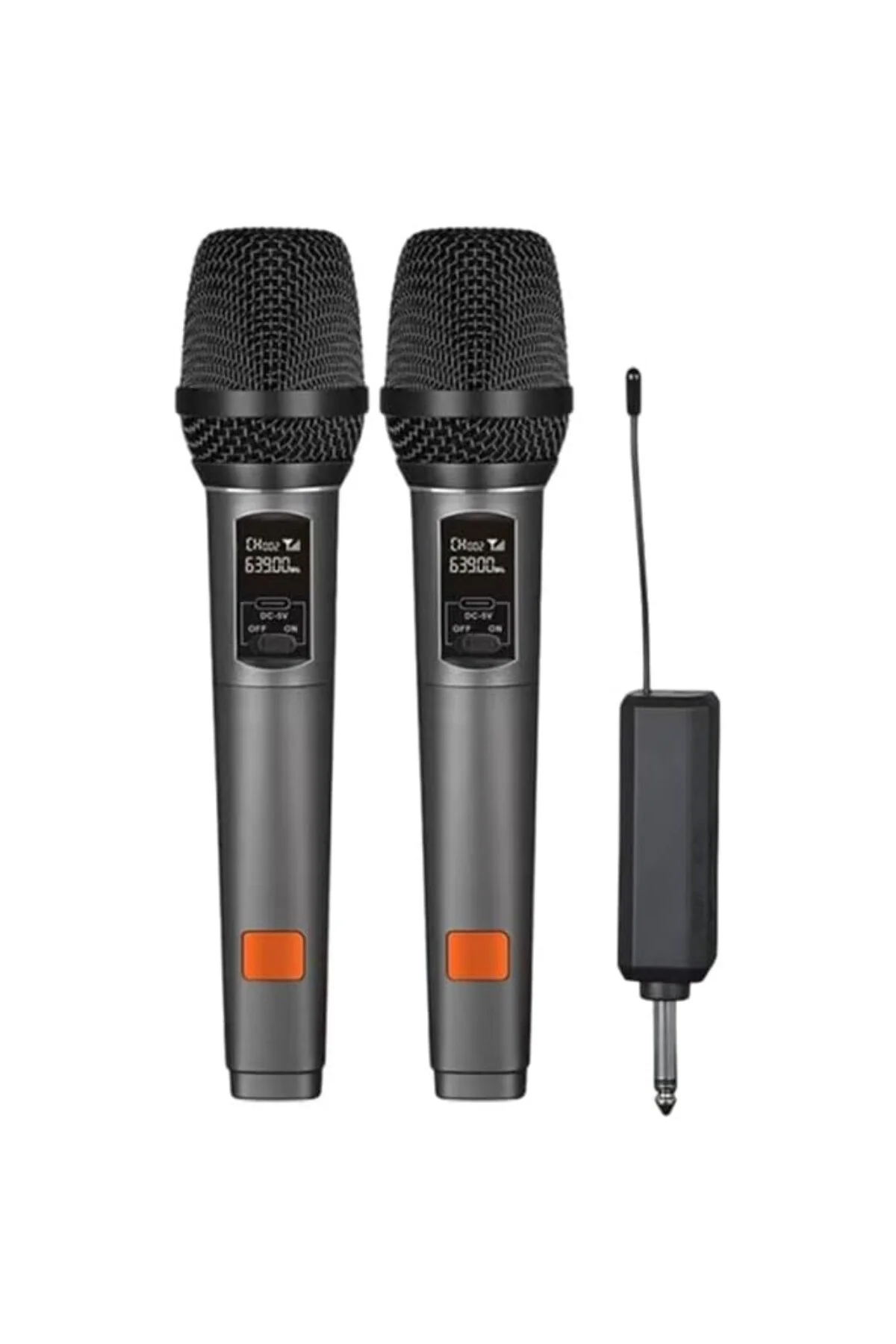 UHF Kablosuz El Mikrofonu ve Alıcı Seti 250–290MHz Bluetoothsuz S