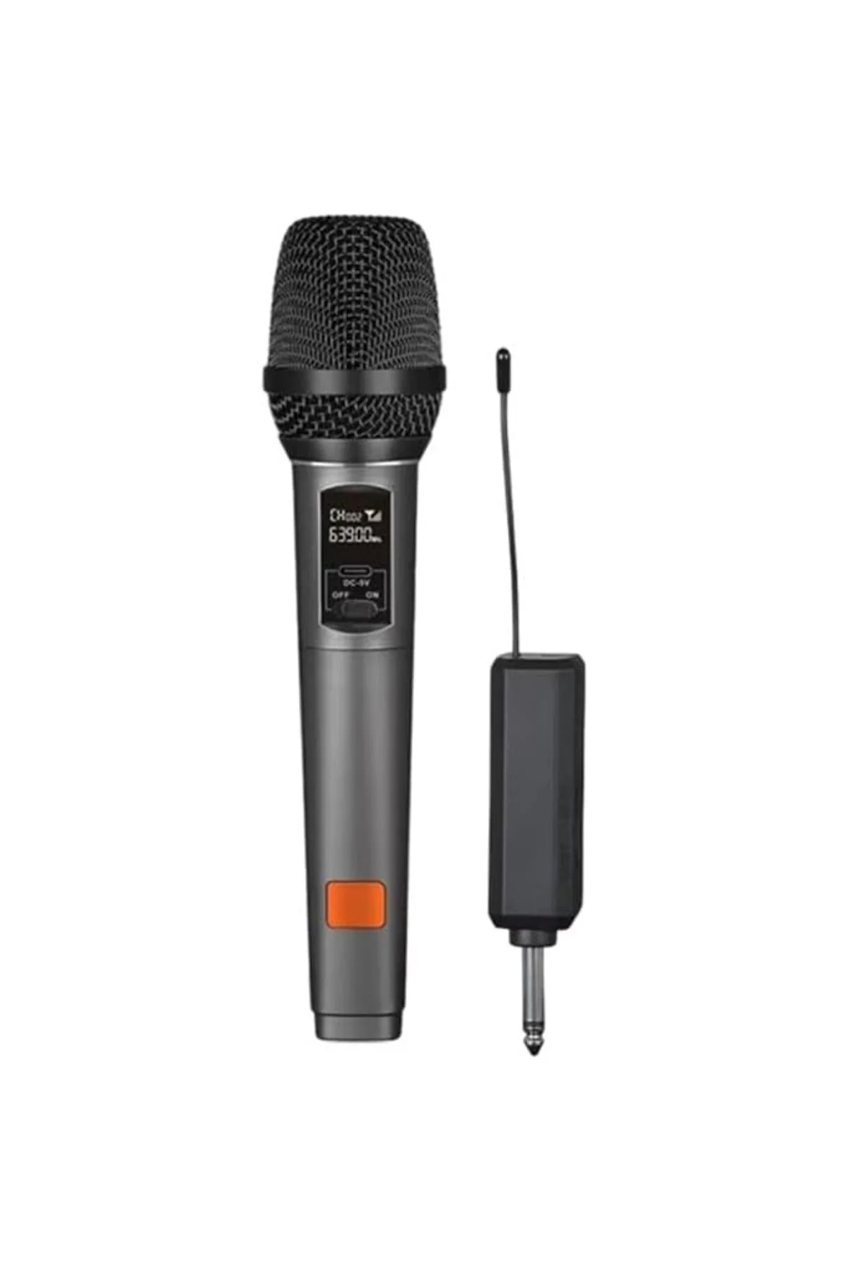 UHF Kablosuz El Mikrofonu ve Alıcı Seti 250–290MHz Bluetoothsuz S