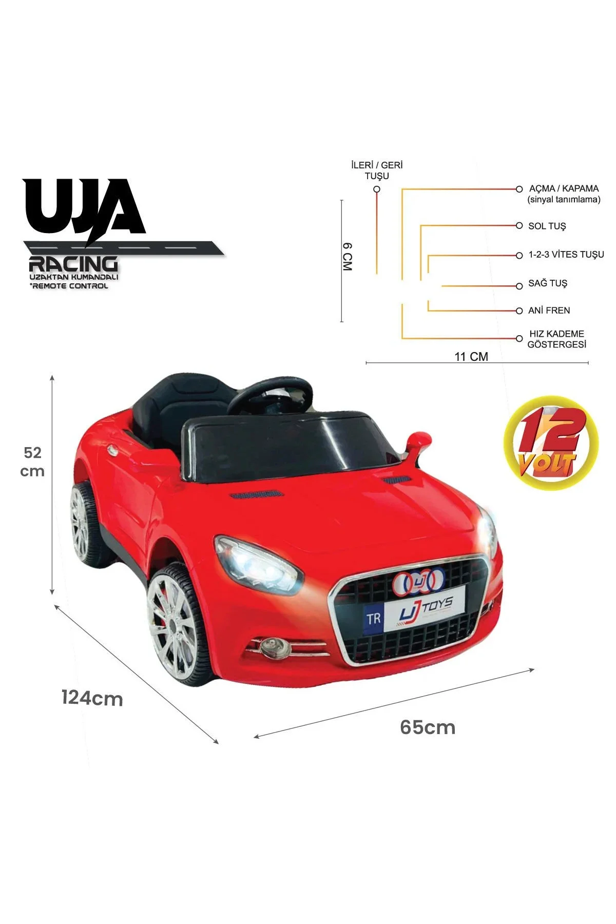 UJA Uzaktan Kumandalı  AUDI Akülü Araba