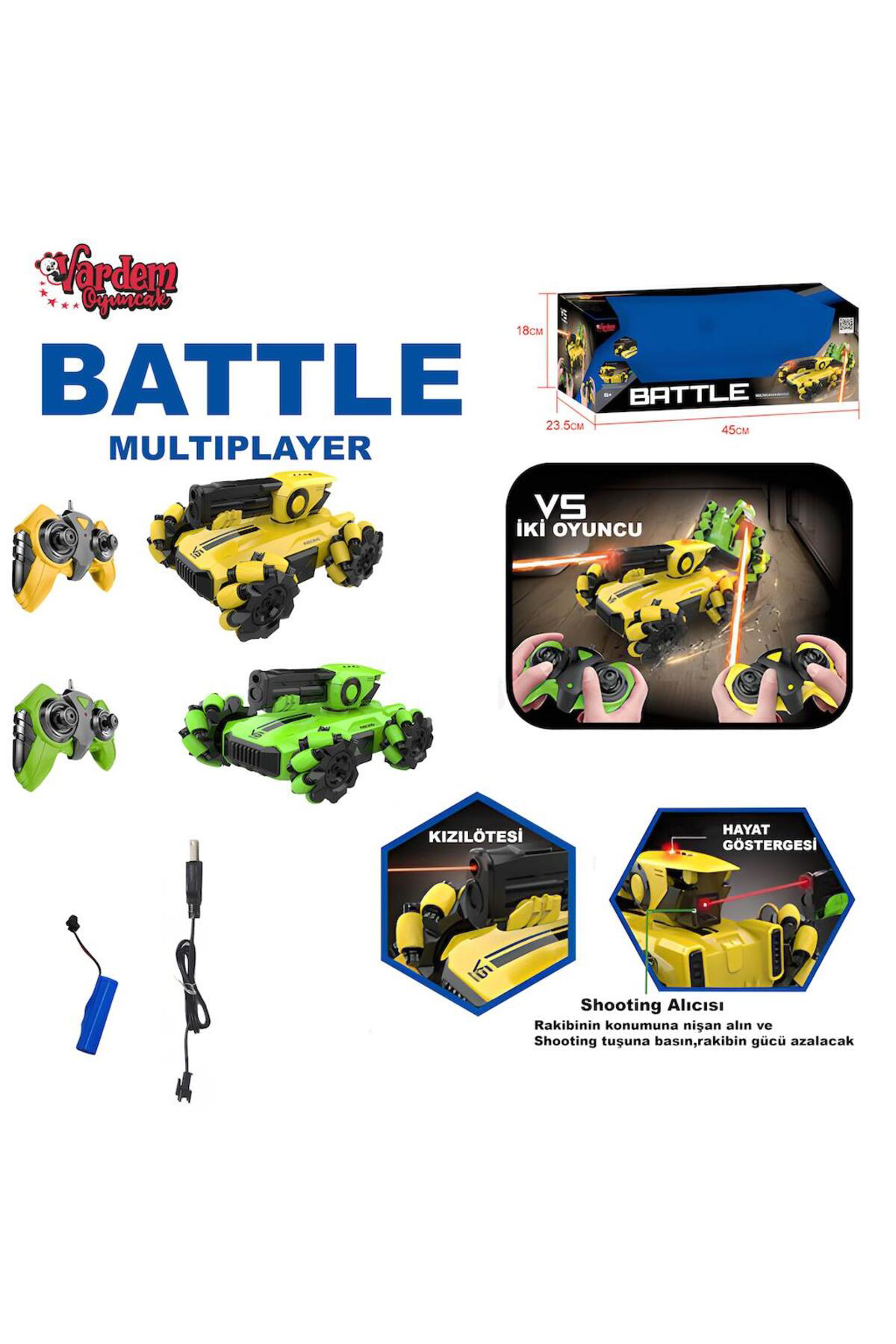 Colezium - U/K 2Lı Tank Araba Sarjlı 2.4G