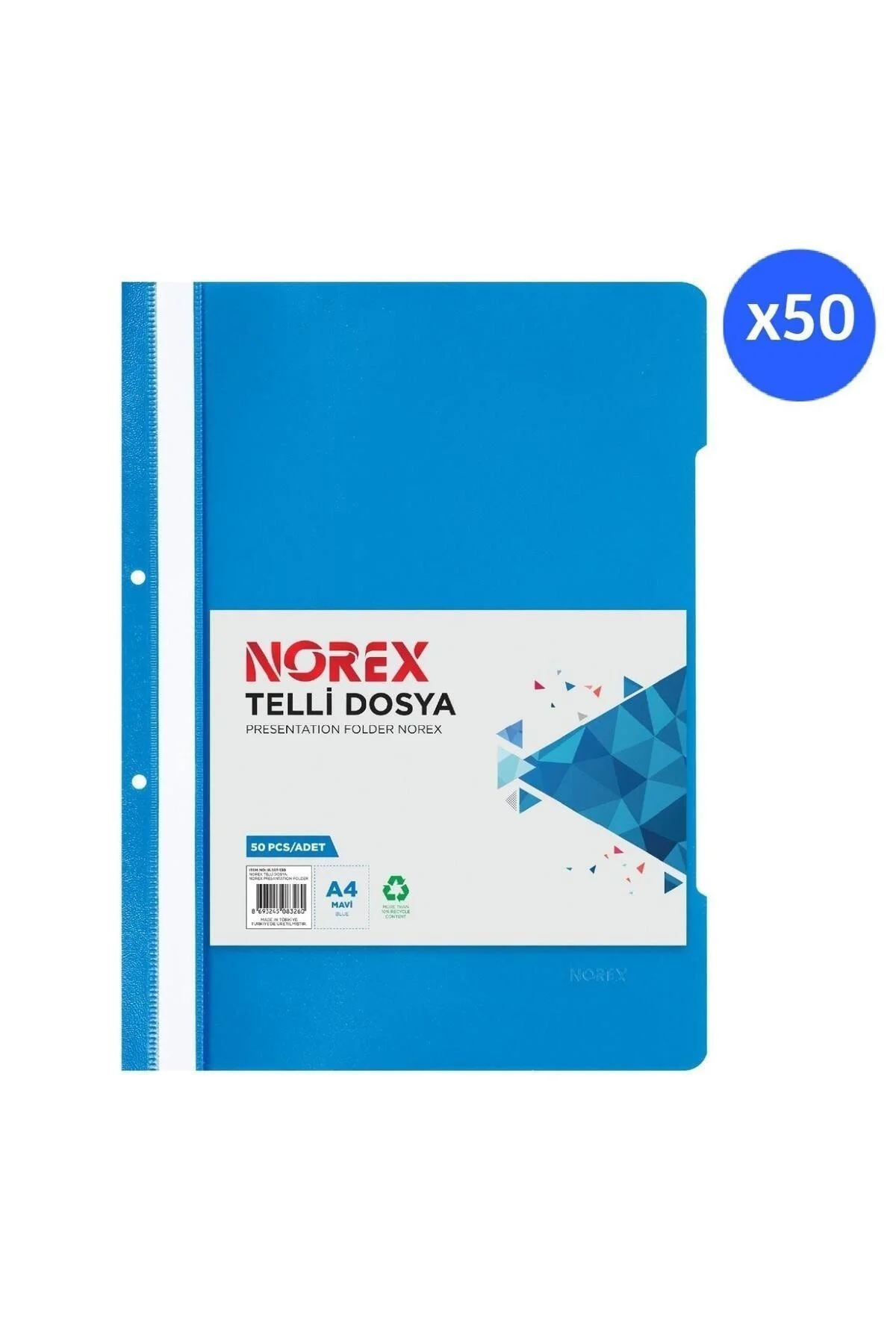 UL50T-130 A4 Telli Dosya Mavi 50 li Paket