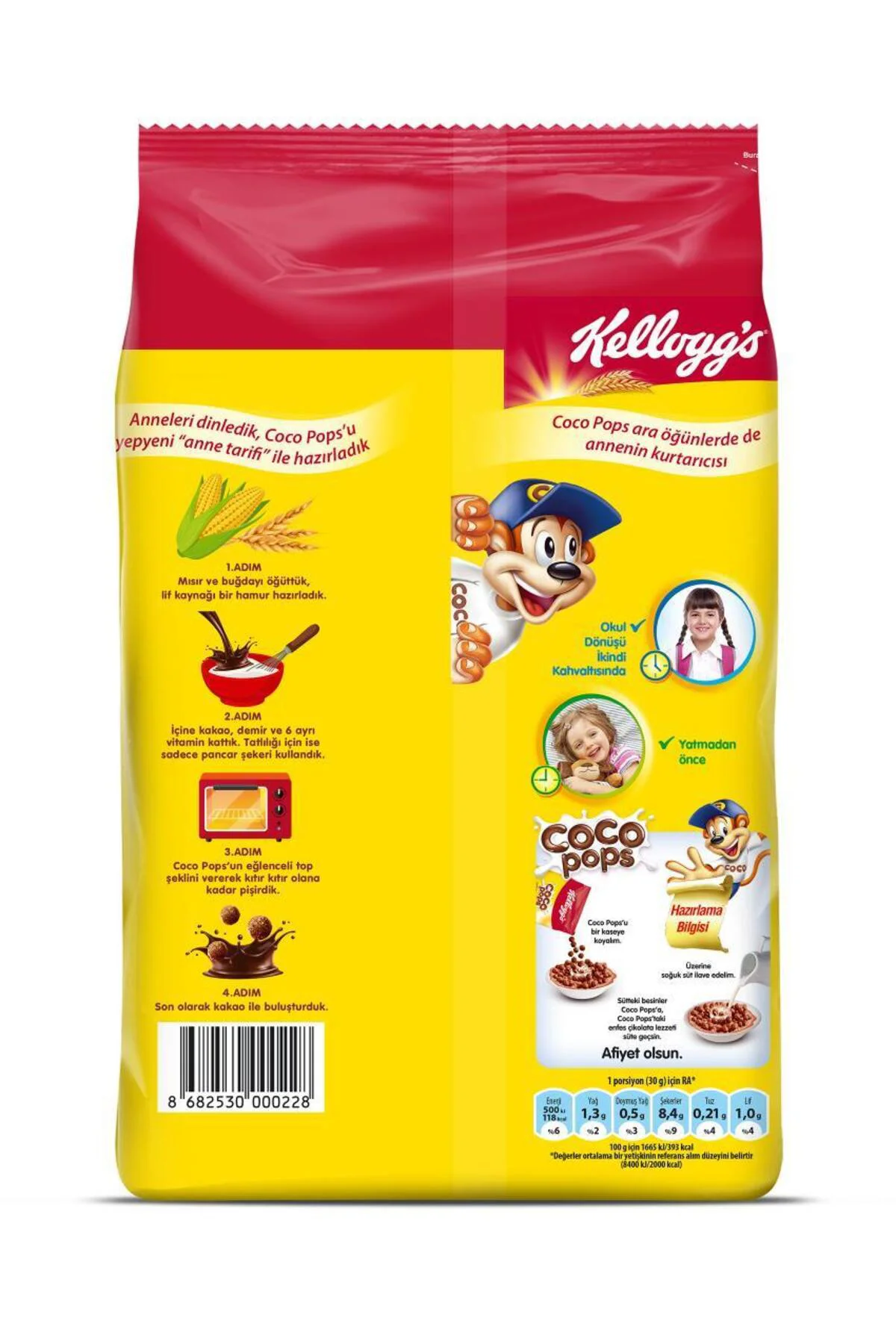 ÜLKERCoco Pops Çikolatalı Buğday Ve Mısır Gevreği 450 Gr,