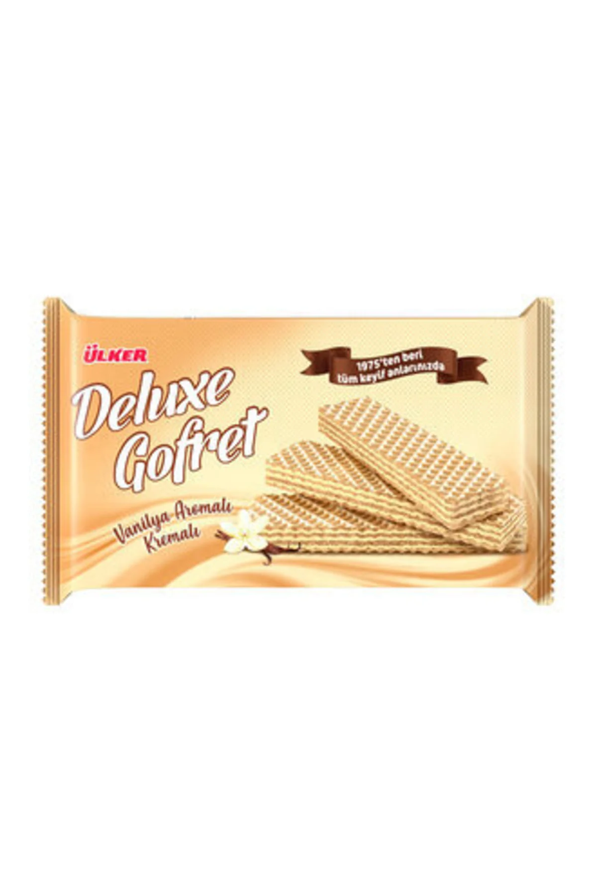 ÜLKERDeluxe Gofret Vanilya Aromalı Kremalı 220 G ( 10 Adet )