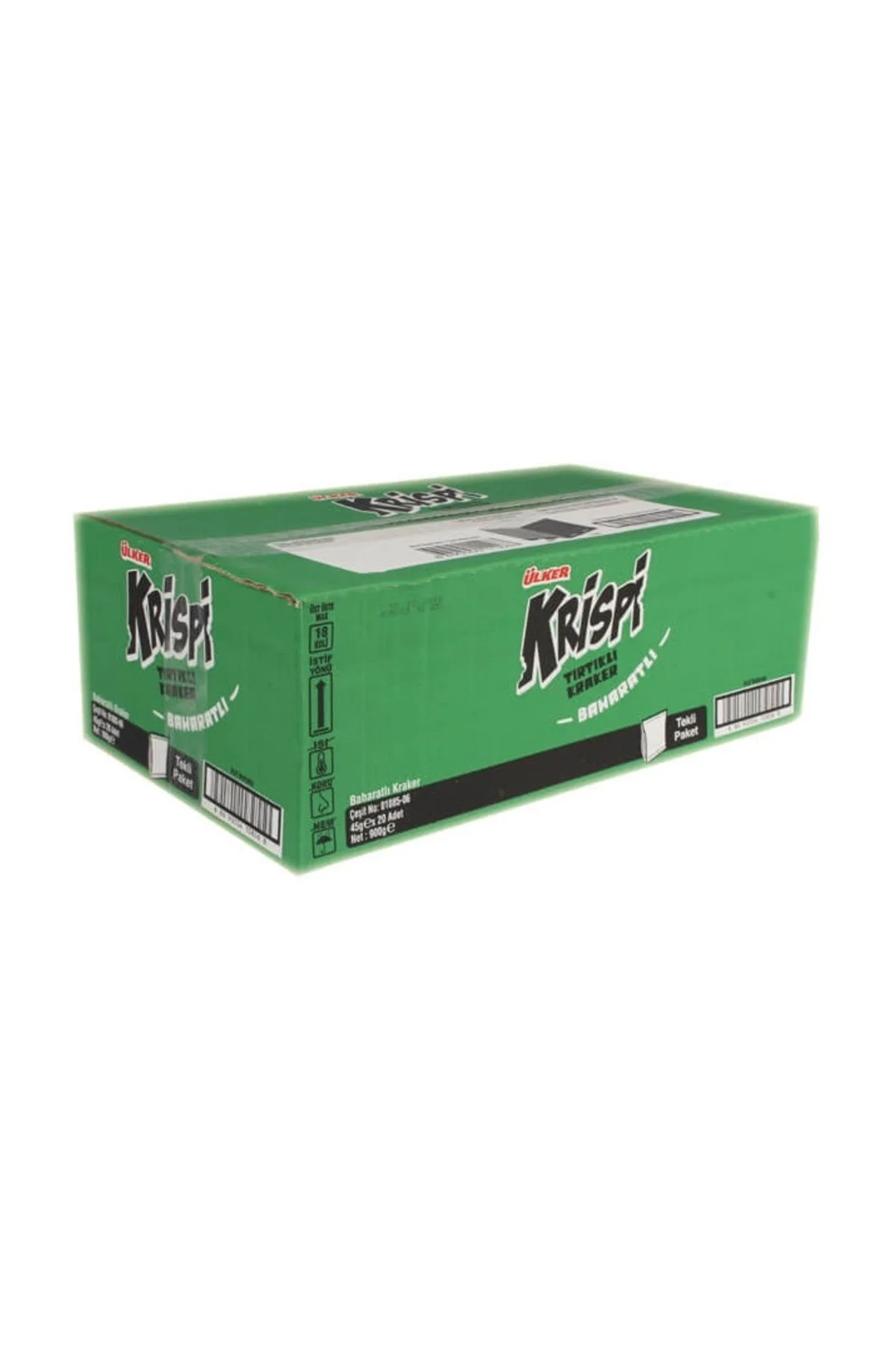 ÜLKERKrispi Tırtıklı Kraker Baharatlı 45 Gr (20 Adet)