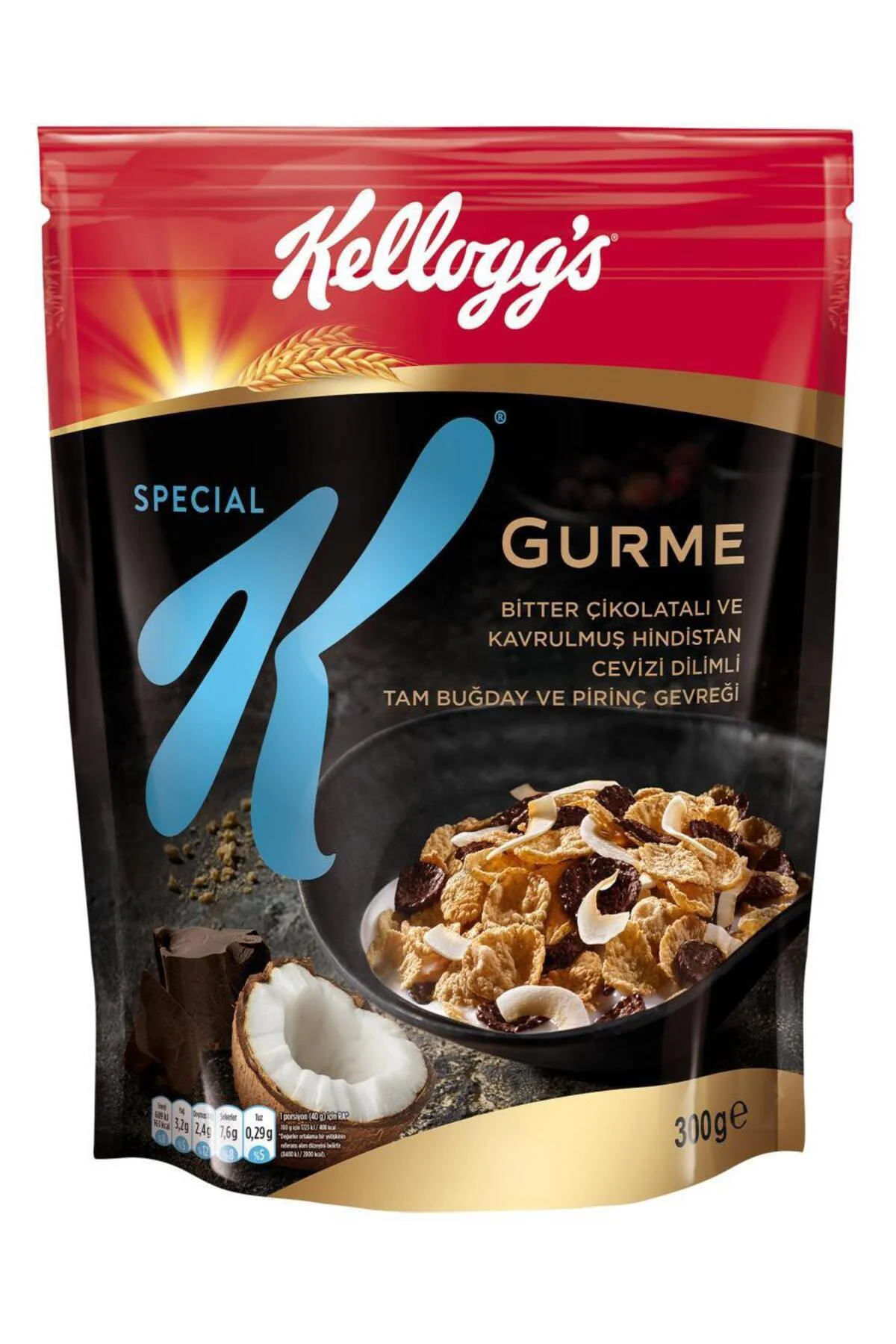 ÜLKERSpecial K Bitter Çikolatalı&hindistan Cevizi Dilimli 300 Gr,