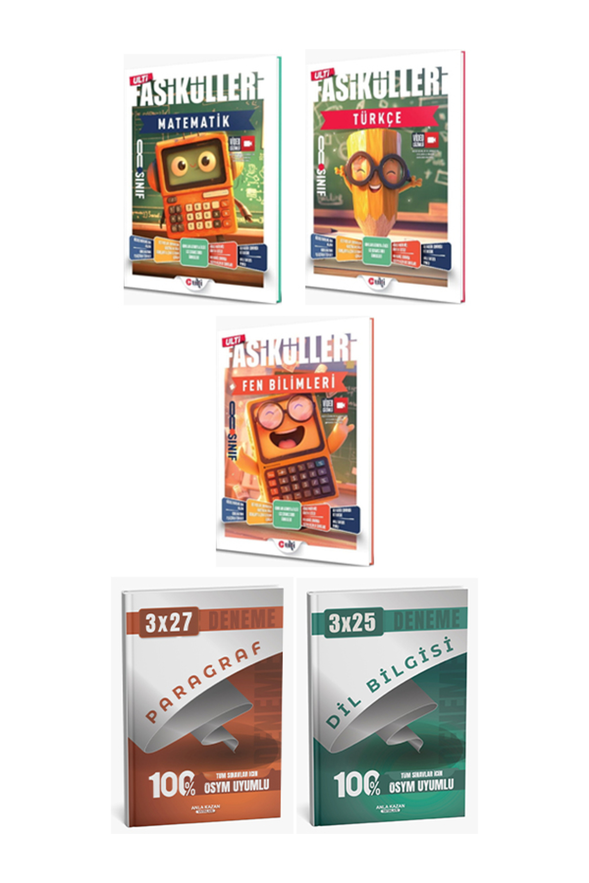 Anla Kazan Yayinlar Ulti + Anla Kazan 2026 Lgs Türkçe Fen Matematik Fasikülleri + Par