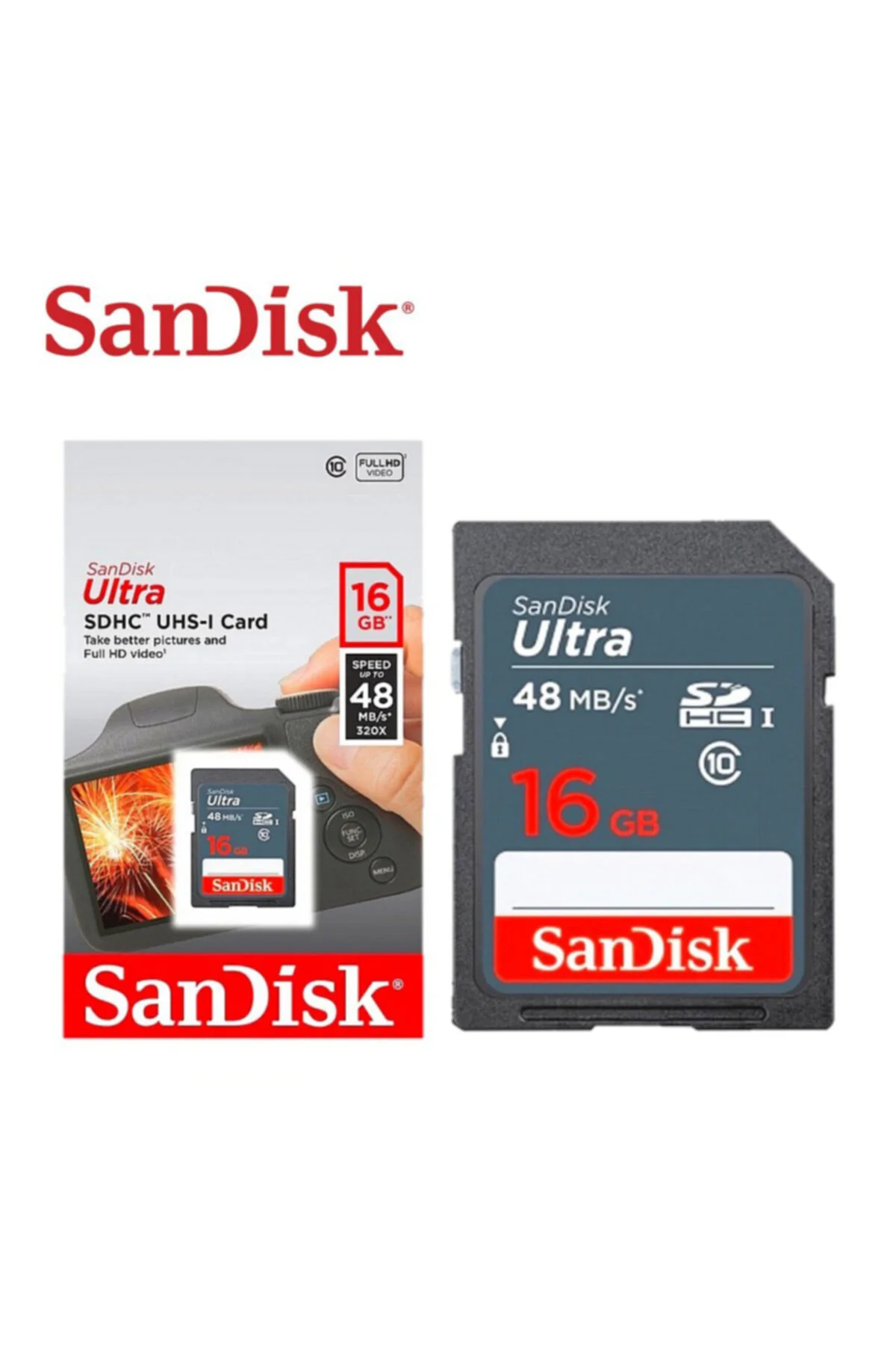 Ultra 16gb Sd Hafıza Kartı Class10 Uhs-ı 48mb/s Siyah