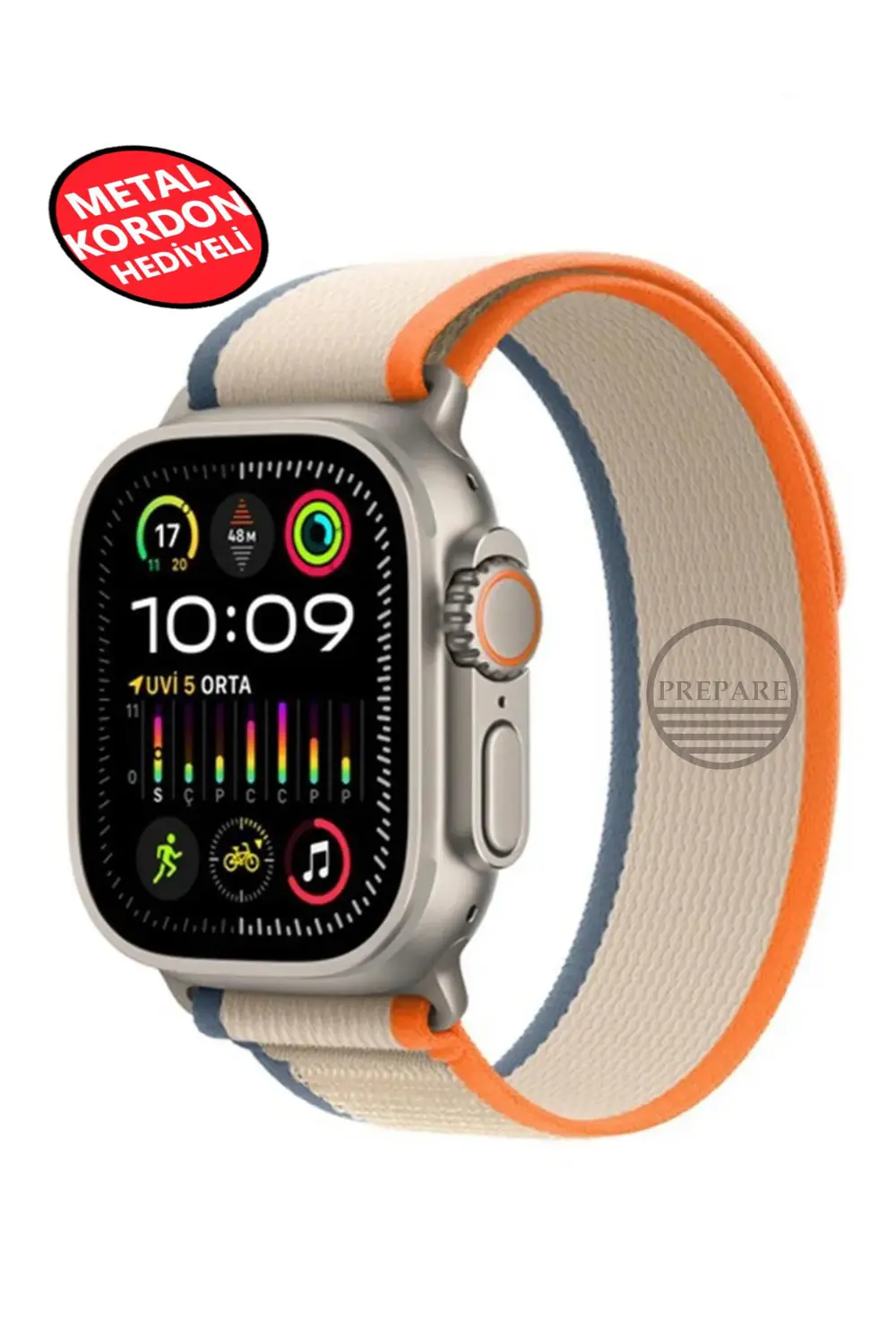 Ultra 2 Akıllı Saat Çelik Kordon Hediyeli Gri Kasa 49mm Nfc Bildi