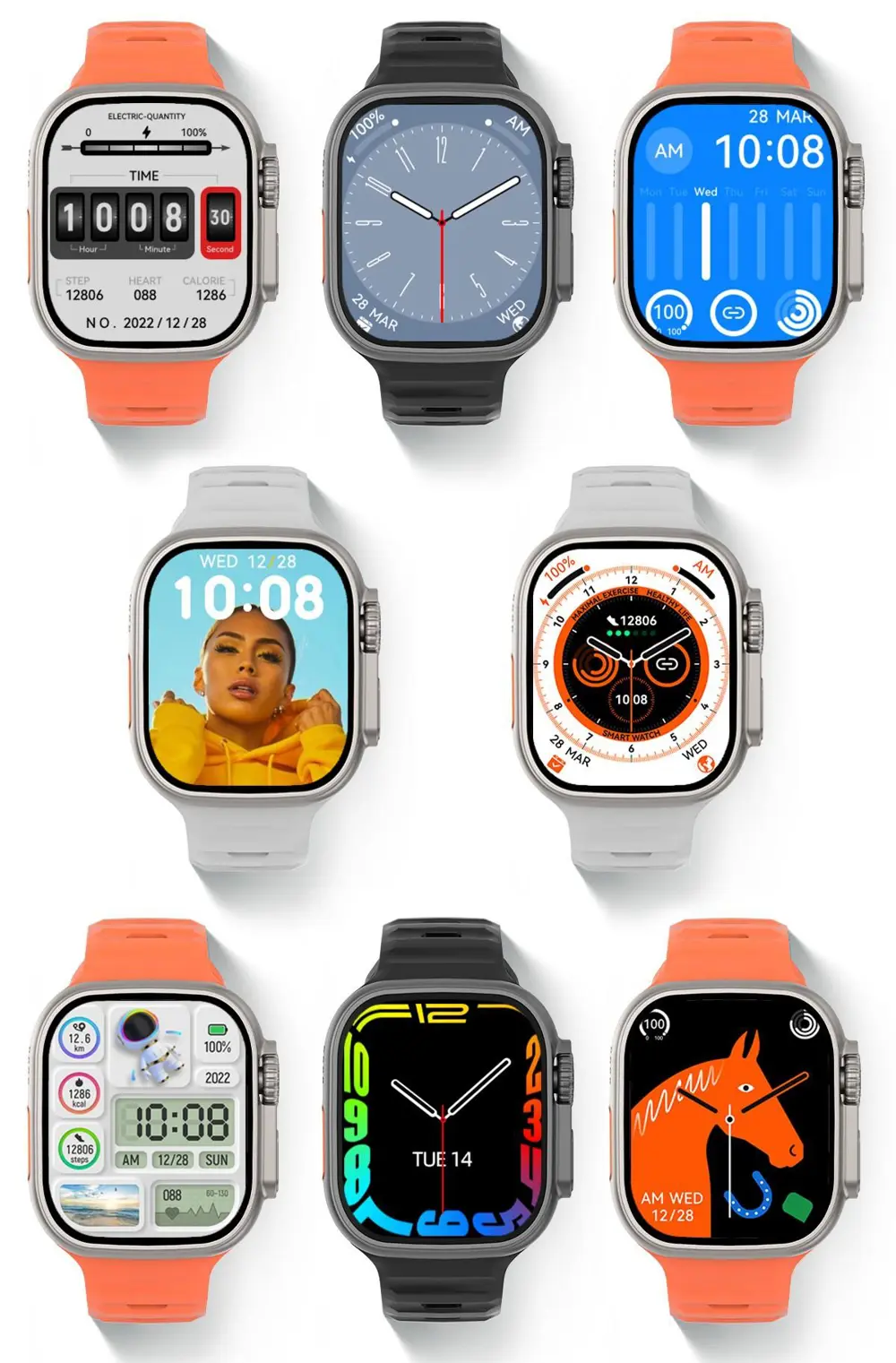 Ultra 2 Akıllı Saat Çelik Kordon Hediyeli Gri Kasa 49mm Nfc Bildi