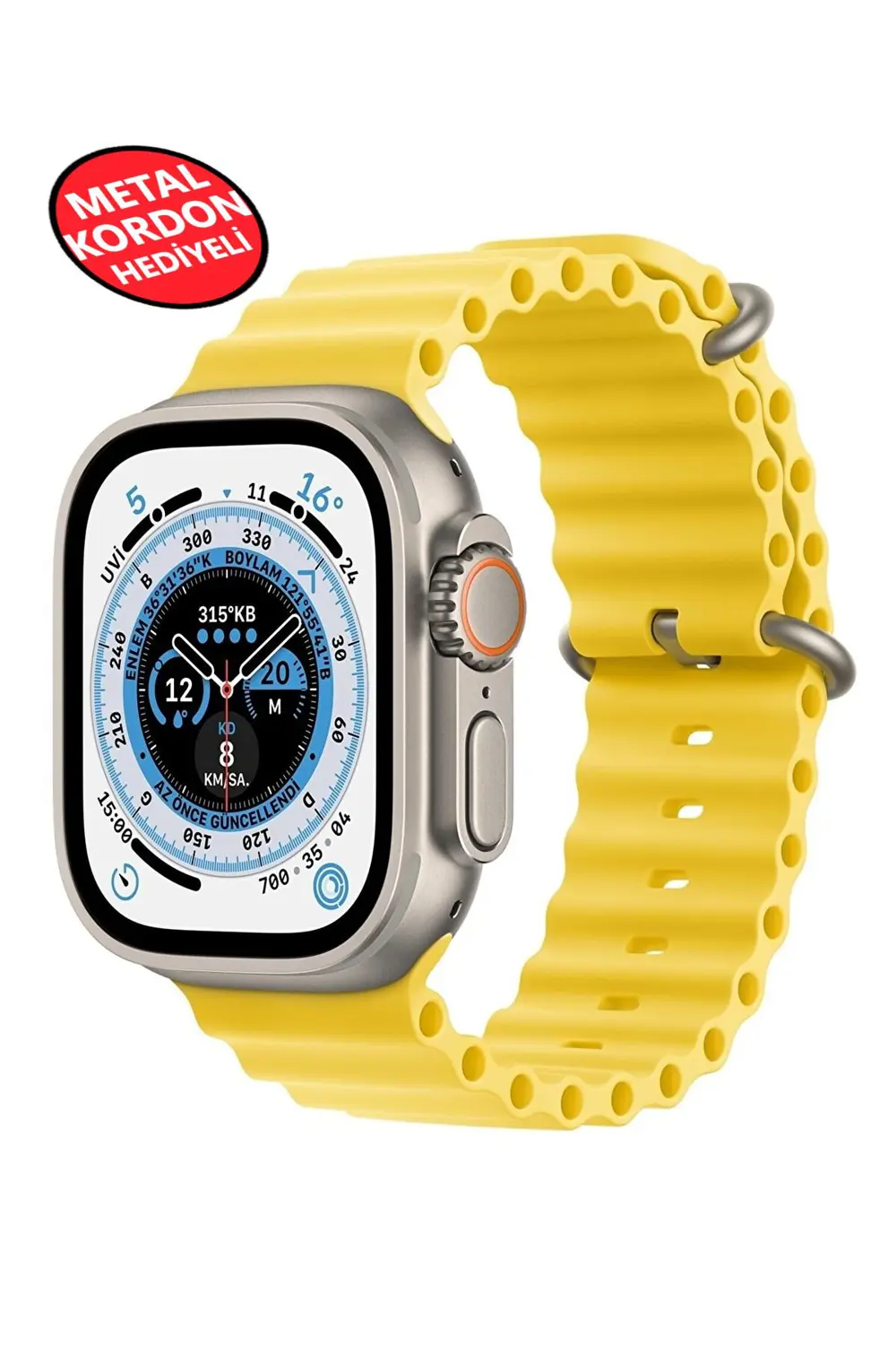 Ultra 2 Akıllı Saat Çelik Kordon Hediyeli Gri Kasa 49mm Nfc Bildi