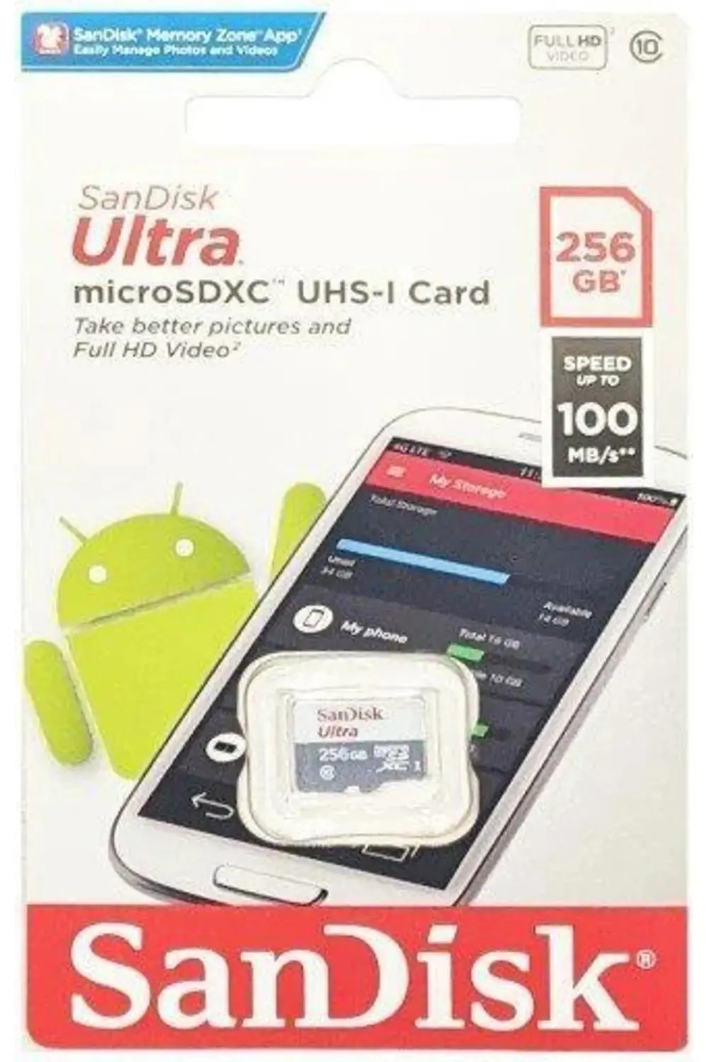 Ultra 256gb 100mb/s Microsdxc Uhs-ı Hafıza Kartı Sdsqunr-256g-gn3