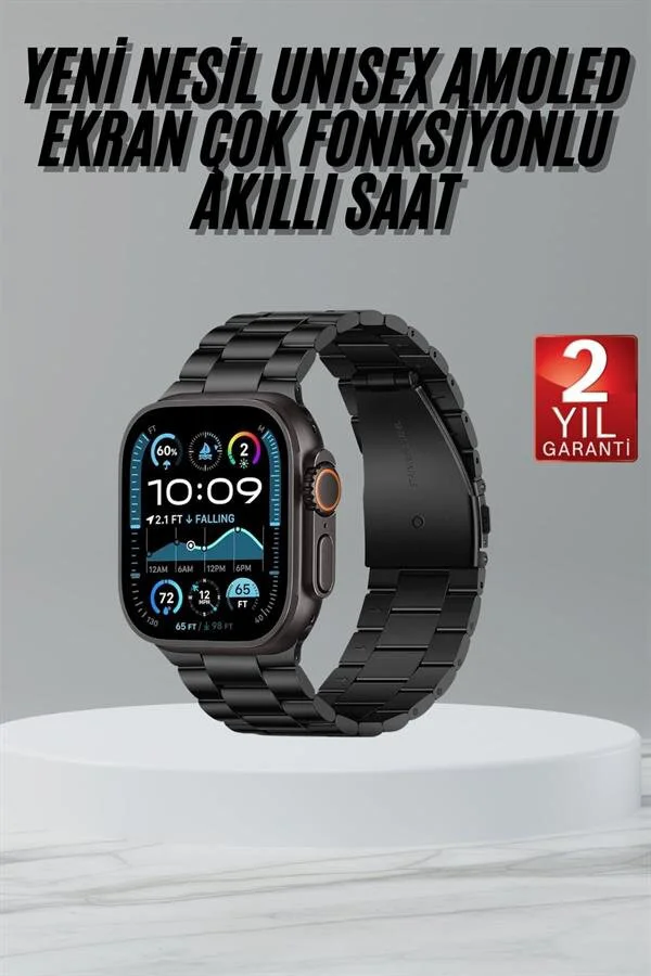 Ultra 3 Kordonlu Akıllı Saat Amoled Ekran Sağlık ve Uyku Takibi