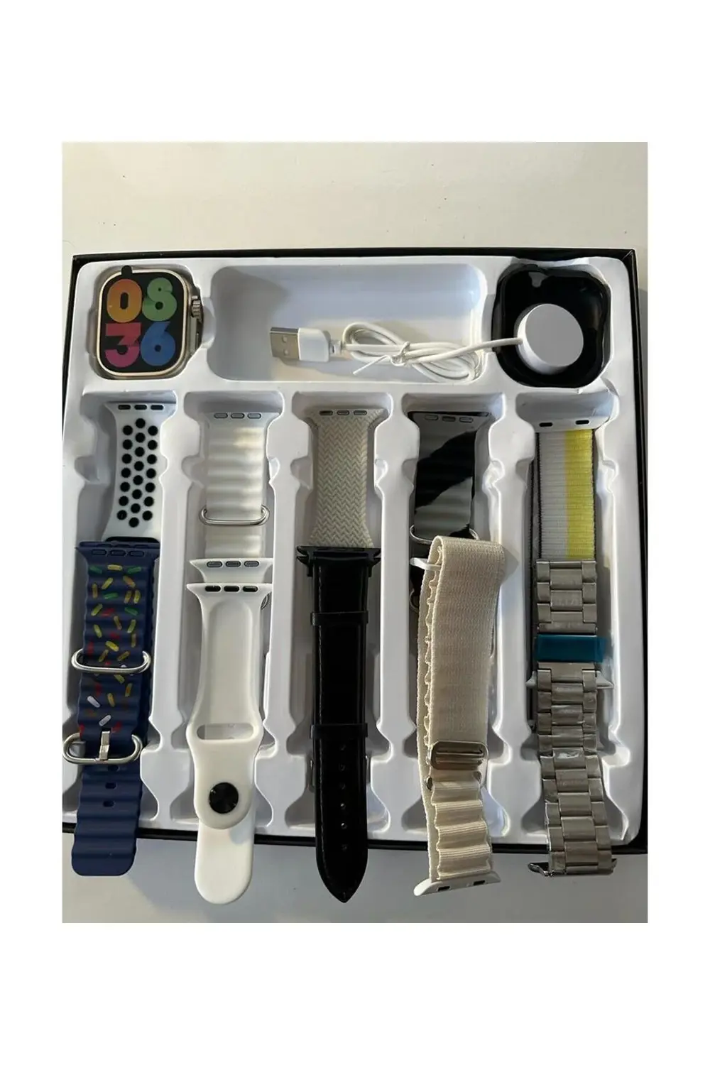 Ultra 49 Mm 10 In 1 Akıllı Saat 10 Kordonlu Koruma Kılıflı 10in1