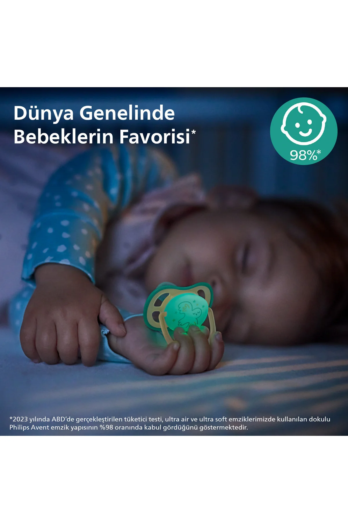 Ultra Air Gece Emziği 0-6 Ay, 2'li Erkek, SCF376/18