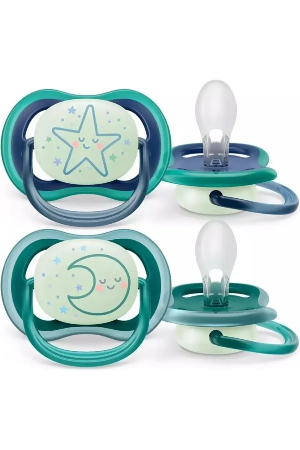 Ultra Air Gece Emziği 6-18 Ay, 2'li Paket, Erkek SCF376/13