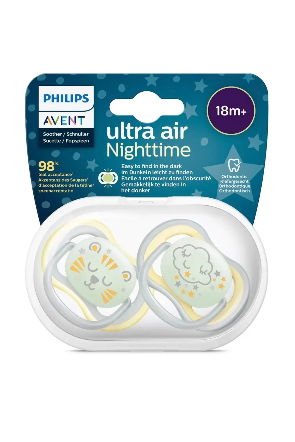 Ultra Air Nighttime Karanlıkta Parlar Gece Emziği 18 Ay 376/01