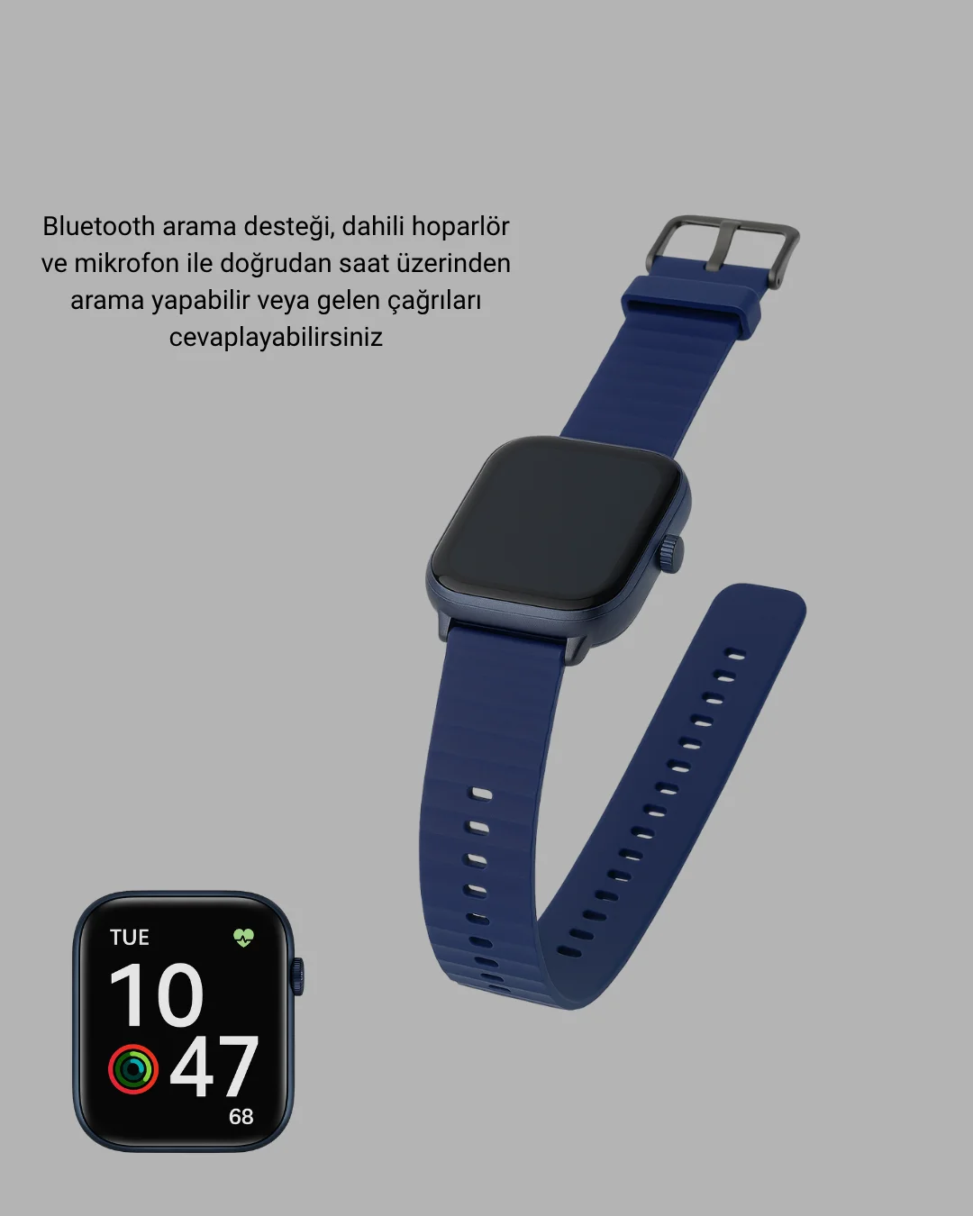 Ultra Akıllı Saat 2.05 İnç Büyük Ekran Bluetooth Aramalı IP67