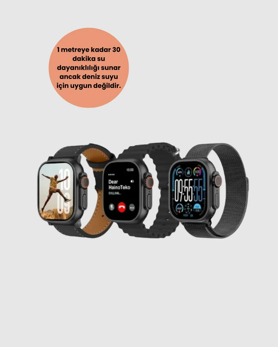 Ultra Akıllı Saat AMOLED Ekran 15 Gün Dayanıklı Batarya - Spor ve Klasik Modeller
