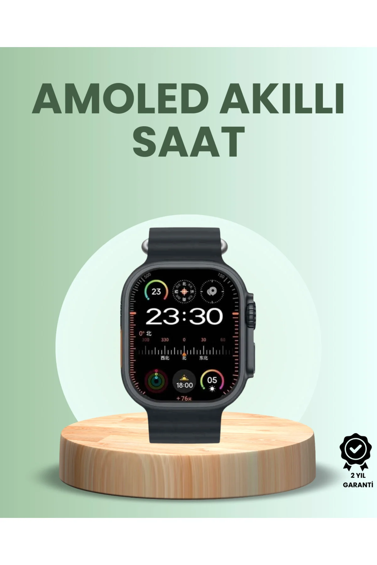 Ultra Akıllı Saat AMOLED Display 15 Gün Dayanıklı Batarya