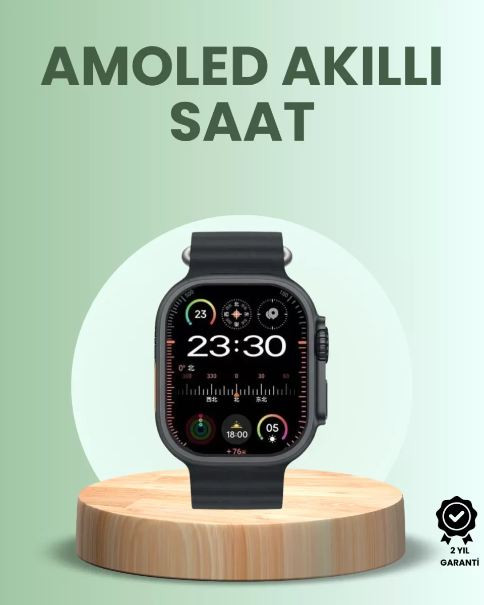 Ultra Akıllı Saat AMOLED Display 15 Gün Dayanıklı Batarya - Lisinya