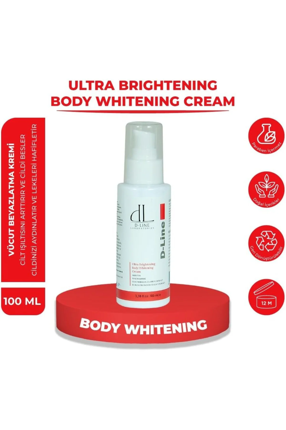Ultra Brightening Body Whitening Cream, Cilt Beyazlatıcı Krem, Ci