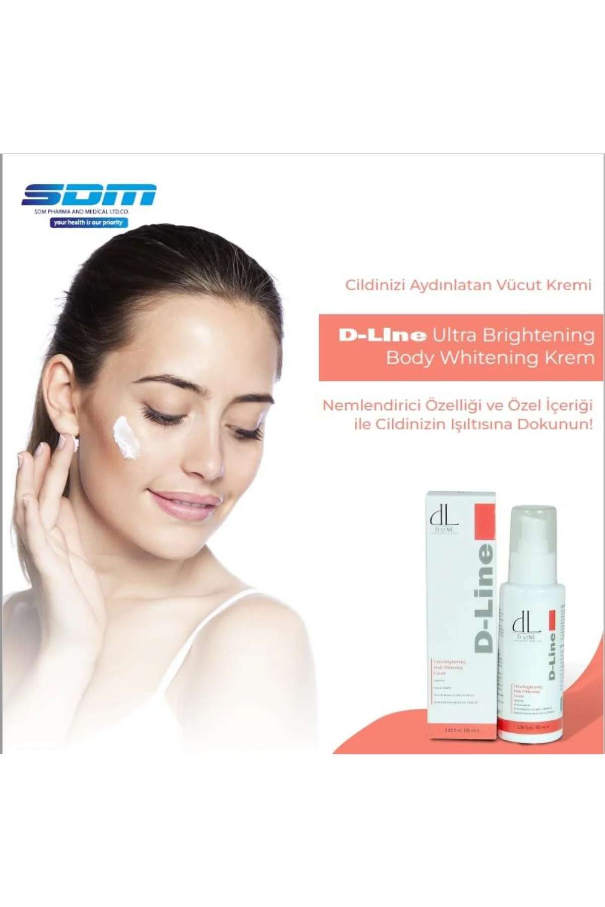 Ultra Brightening Body Whitening Cream, Cilt Beyazlatıcı Krem, Ci