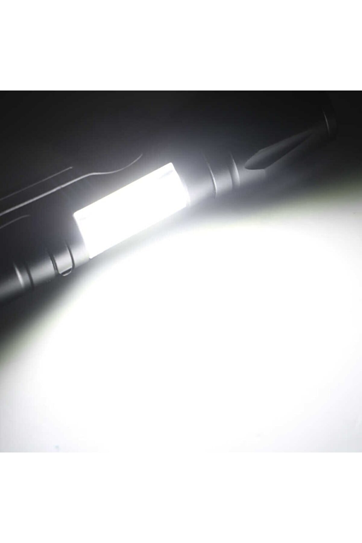 Ultra Çift Yönlü Güçlü Pilli Led El Feneri 2000 Lümen 6W Cob Led