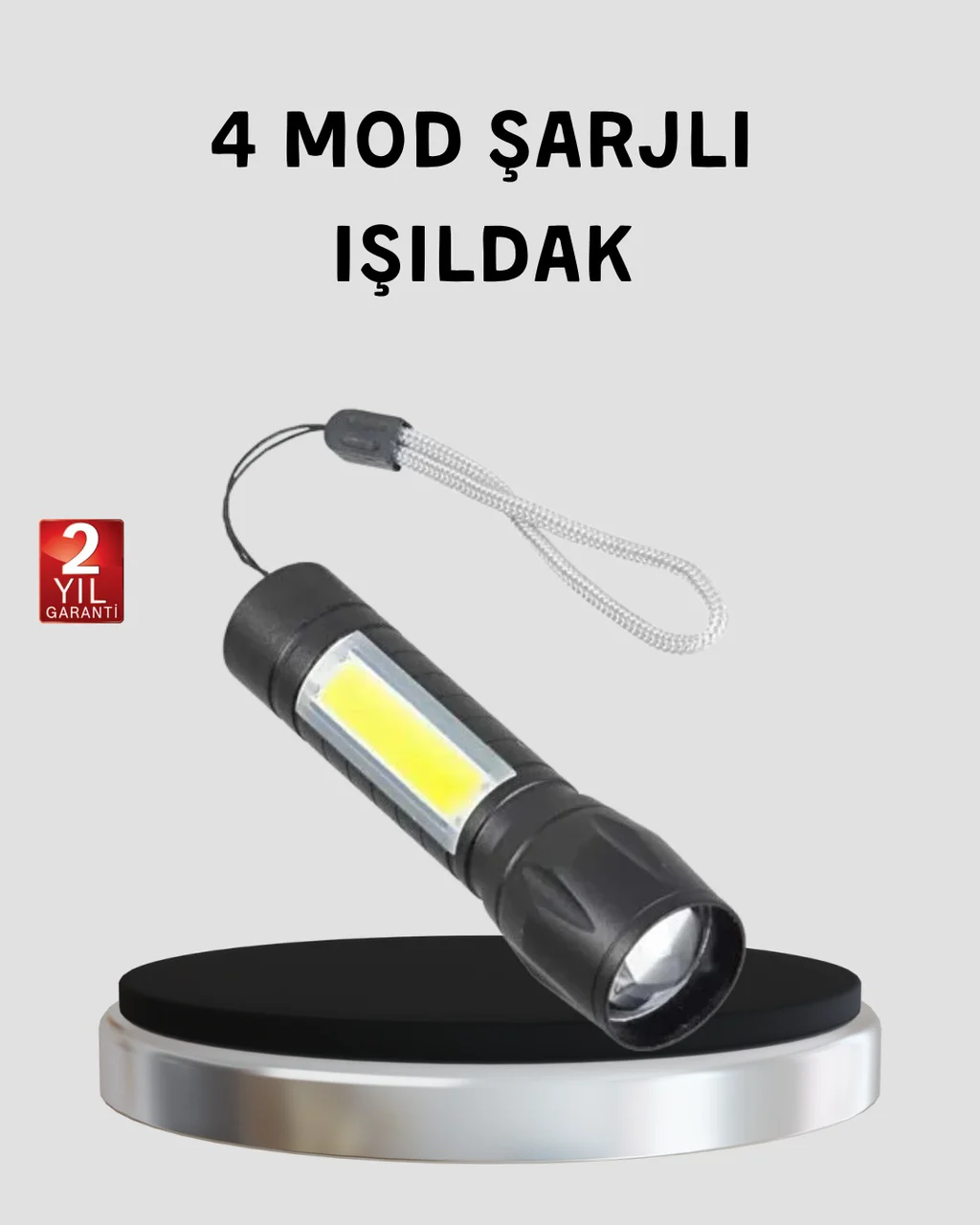 Ultra Dayanıklı 4 Mod Şarjlı Işıldak Suya Ve Darbeye Dayanıklı 100.000 Saat Led Ömrü - Lisinya Diğer