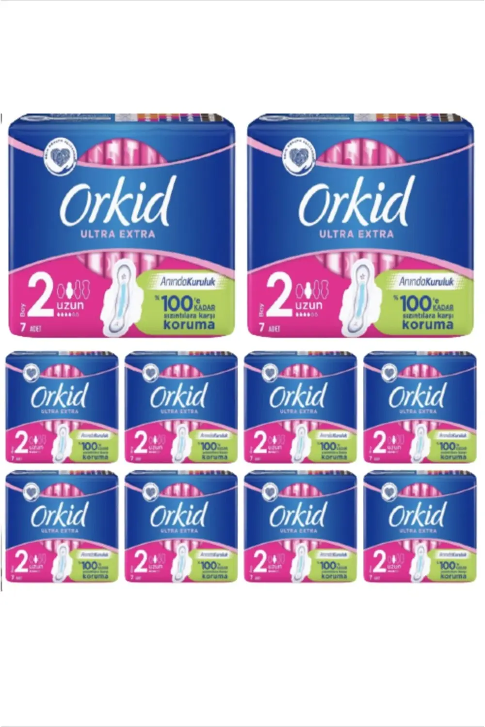 Ultra Extra Hijyenik Ped Uzun Tekli Paket 7'li X10 Paket