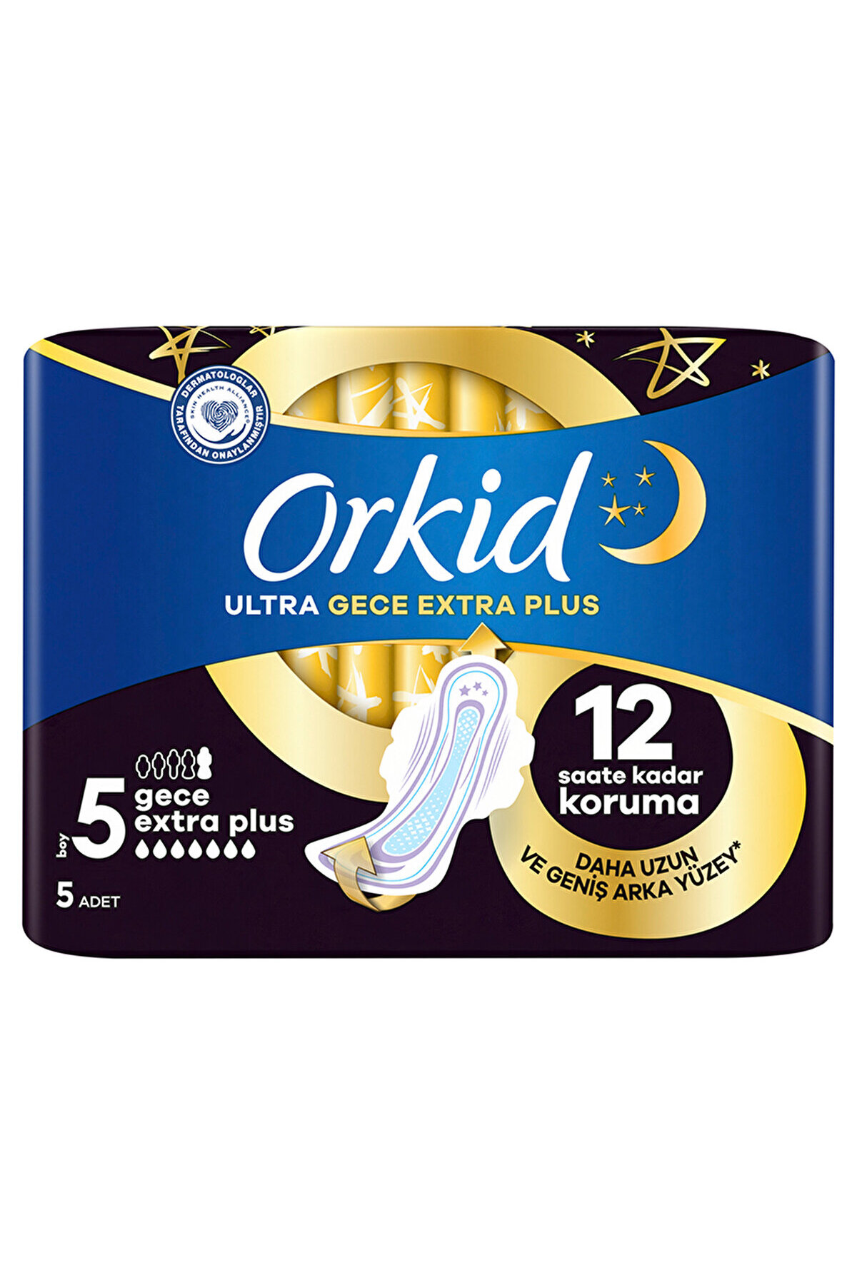 Orkid Ultra Gece Extra Plus (Boy 5) Hijyenik Ped 5'Li
