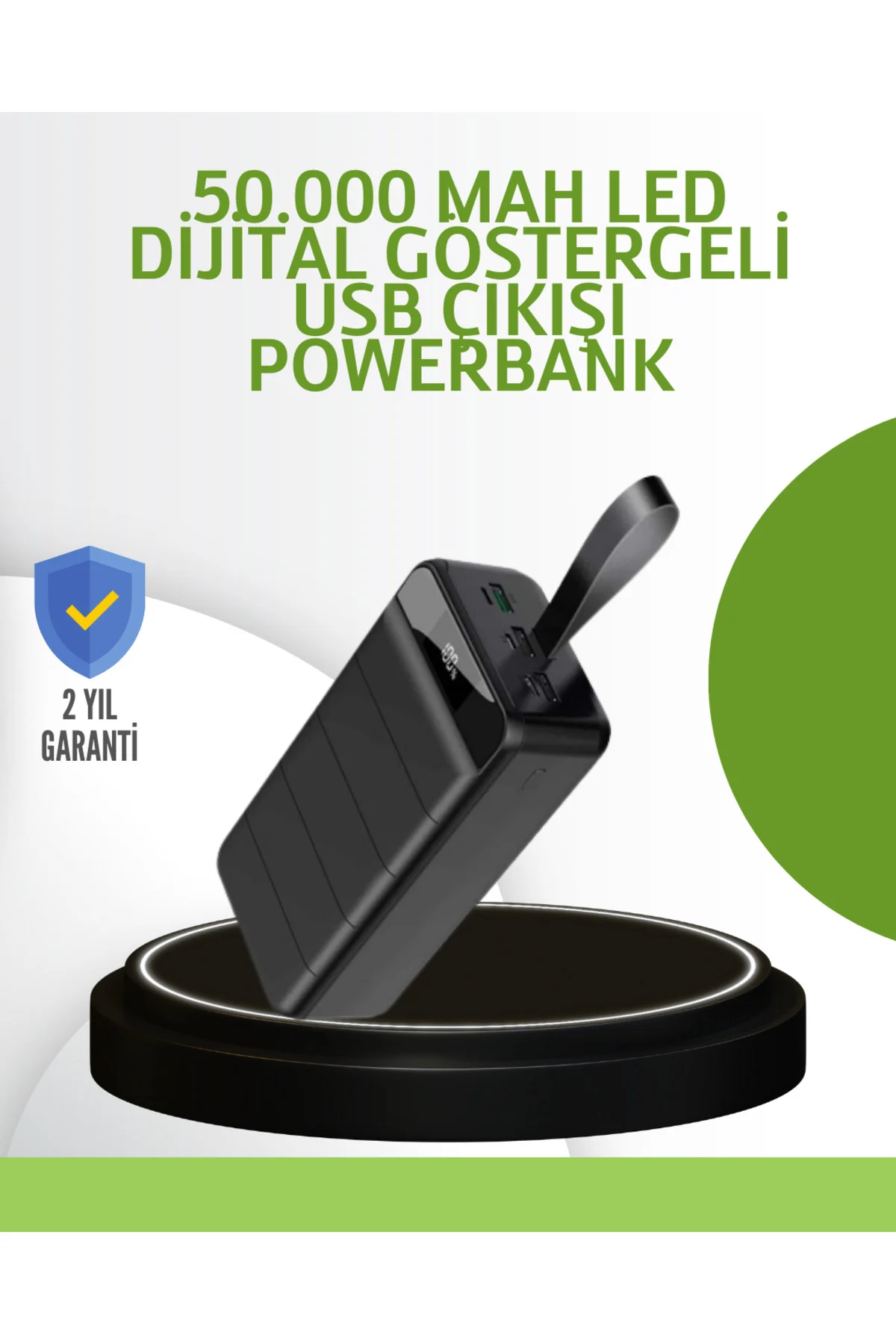 Ultra Güçlü 50.000 mAh Powerbank – LED Ekranlı, Çoklu Bağlantı Se