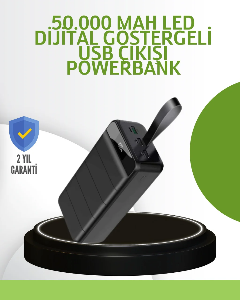 Ultra Güçlü 50.000 Mah Powerbank Led Ekranlı, Çoklu Bağlantı Seçenekli, Akıllı Koruma Sistemli Şarj Ünitesi Diğer