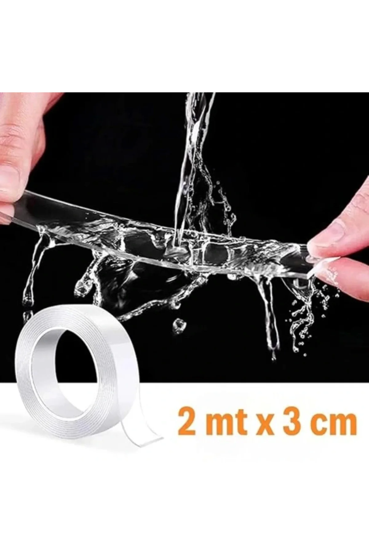 Ultra Güçlü Çift Taraflı 2 mt x 3 cm Çift Taraflı Nano Bant (4172)
