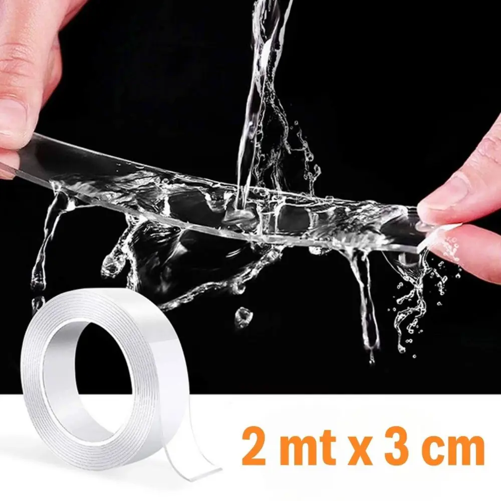 Ultra Güçlü Çift Taraflı 2 mt x 3 cm Çift Taraflı Nano Bant (4741