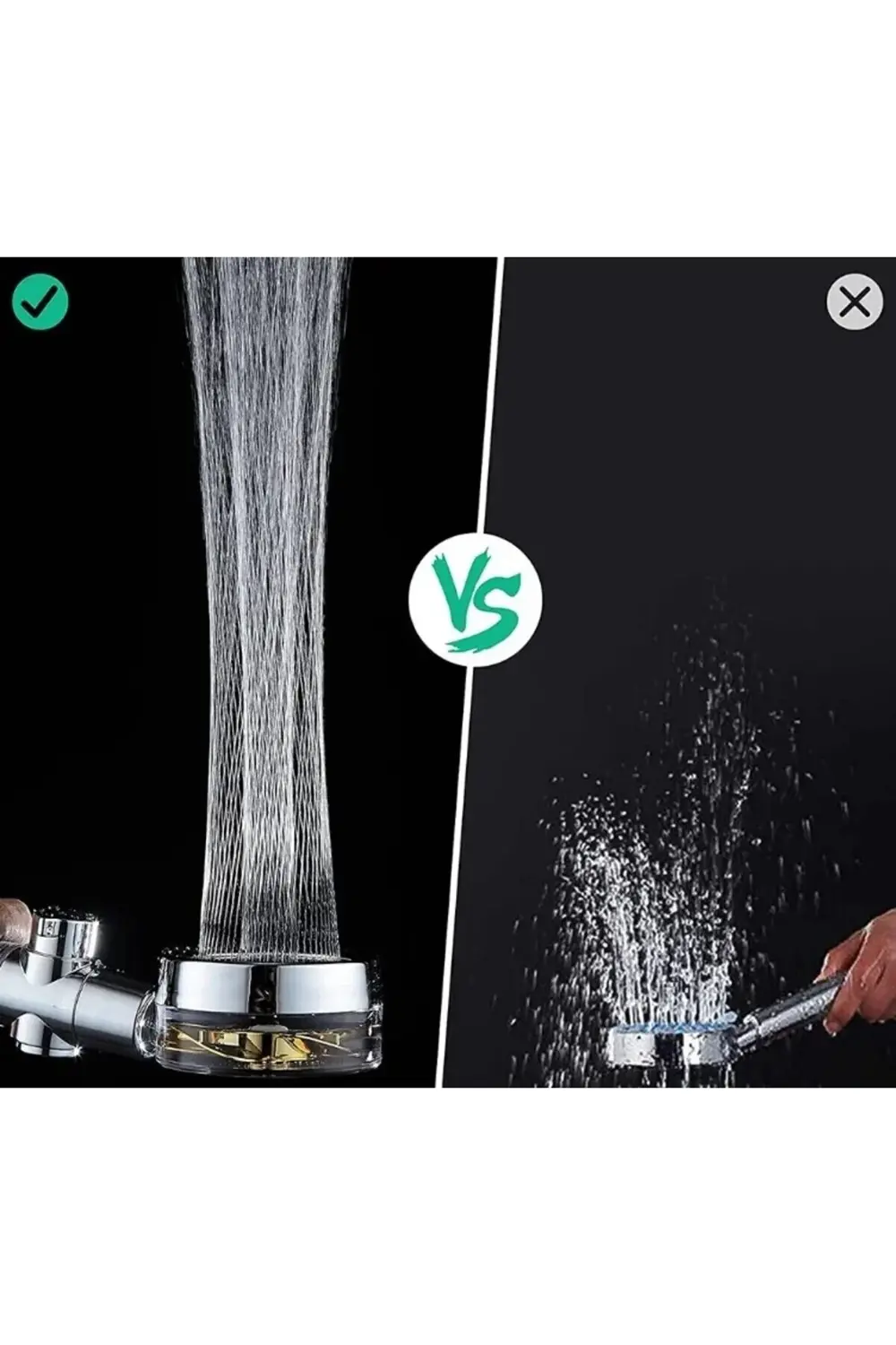 Ultra Güçlü Filtreli Pervaneli Duş Başlığı - Yüksek Basınçlı Su T