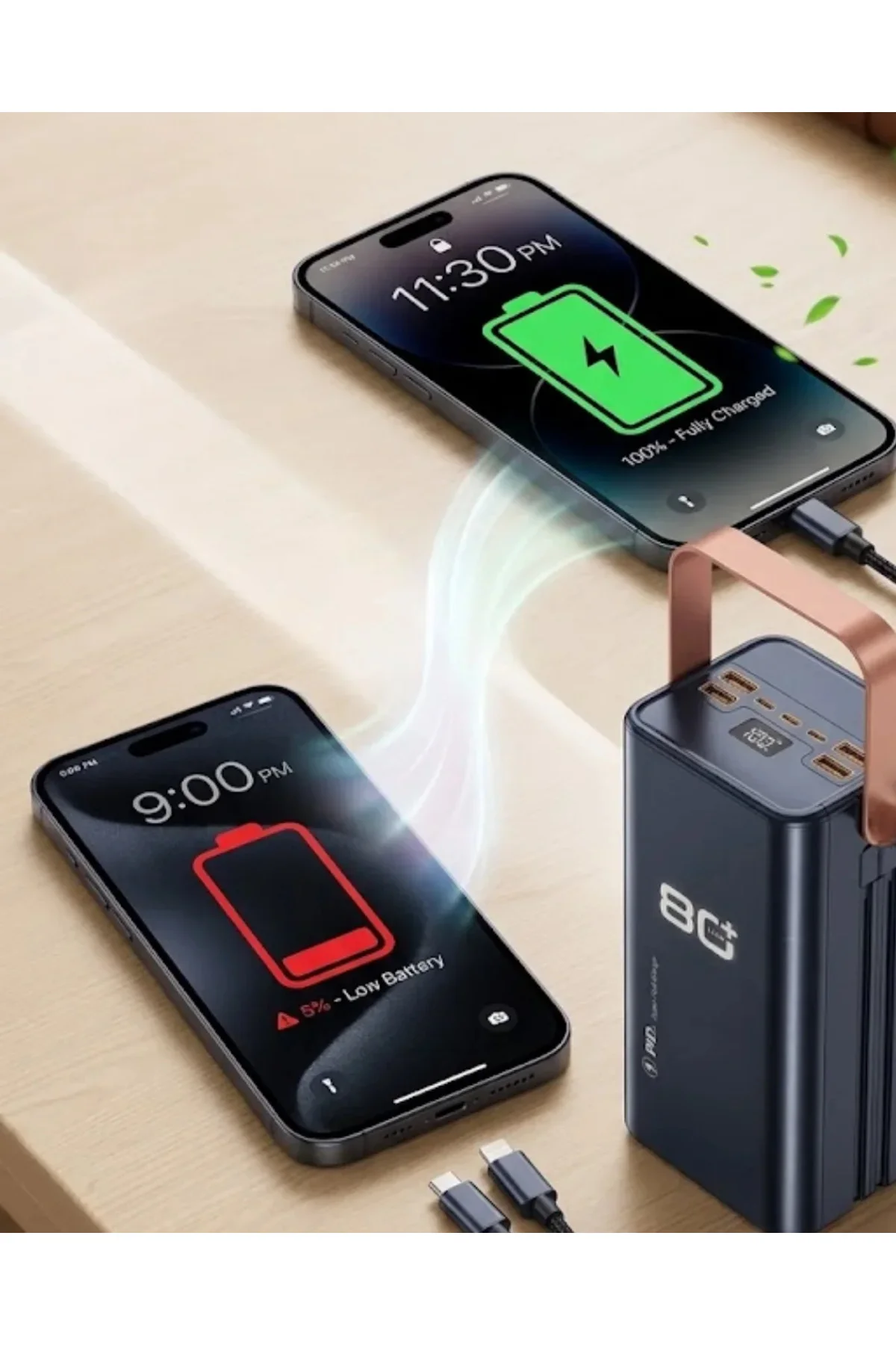 Ultra Güçlü Powerbank 80000 mAh Çoklu Cihaz Şarj Destekli LED Ekranlı Taşınabilir Batarya Ultra Güçlü Powerbank 80000 mAh Çoklu Cihaz Şarj Destekli LED Ekranlı Taşınabilir Batarya