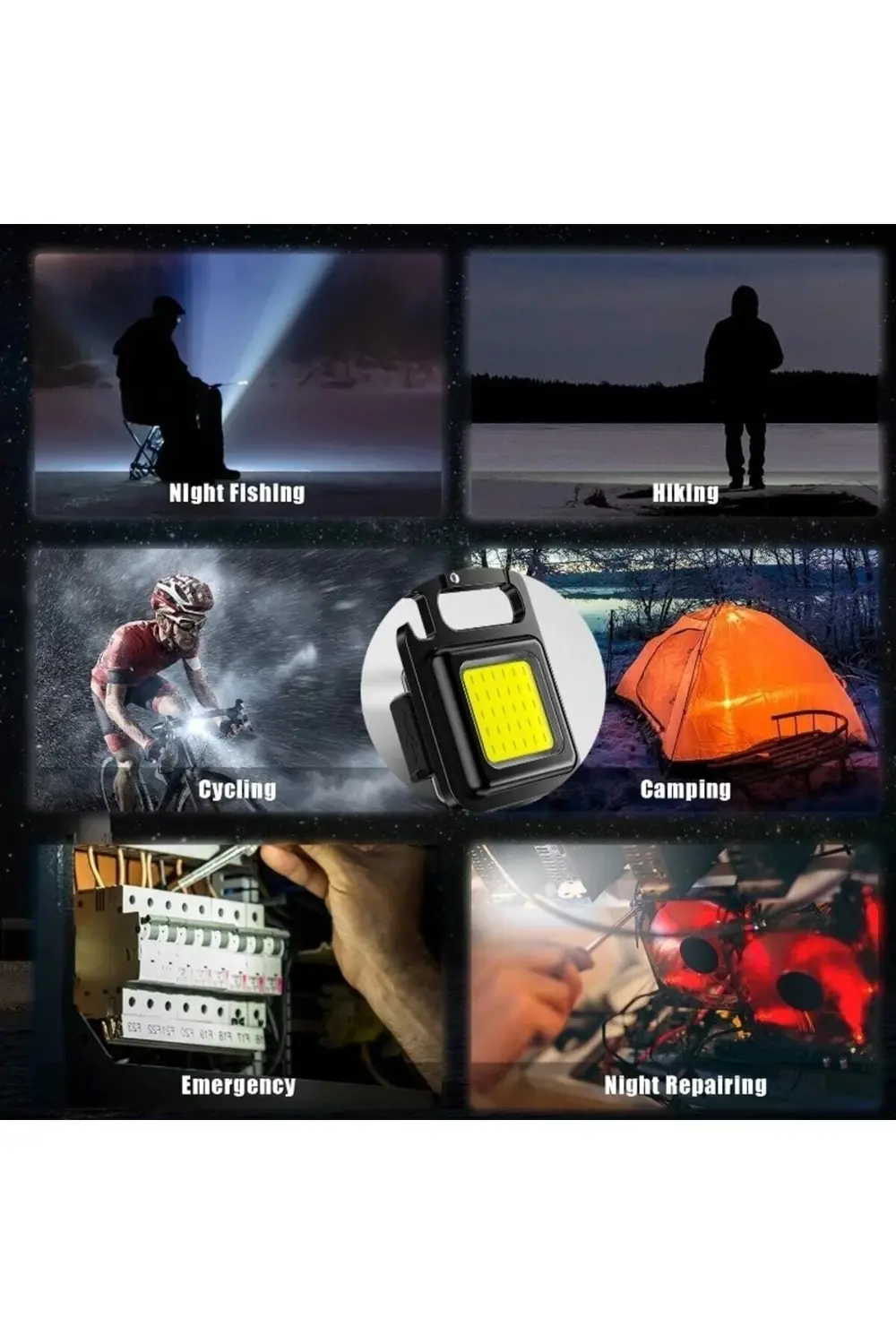 Ultra hafif Şarj Edilebilir Led, Anahtarlık El Feneri, Mıknatıslı