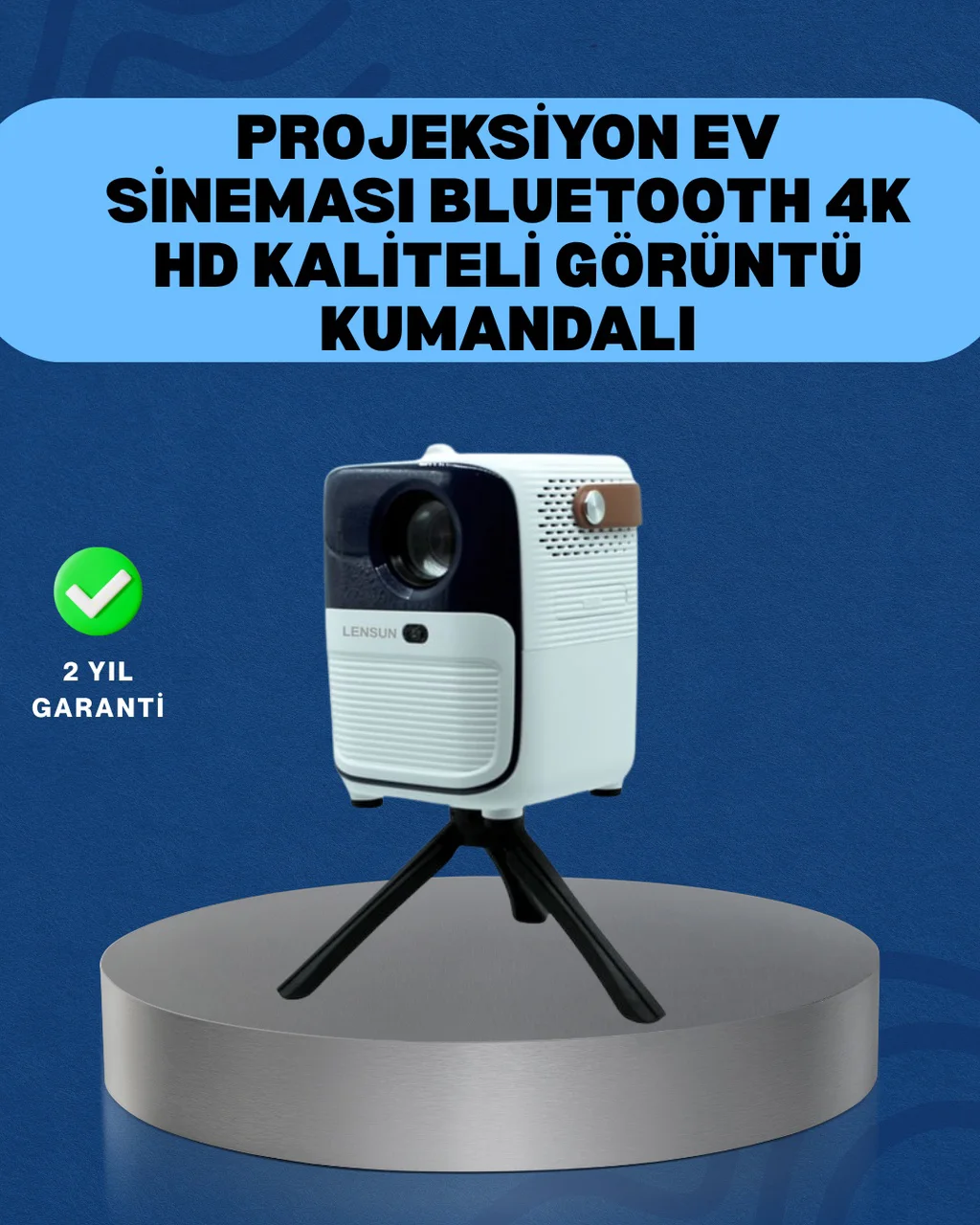 Ultra Hd Çözünürlüklü Taşınabilir Projektör 1920x1080 Piksel Görüntü Kalitesi - Lisinya